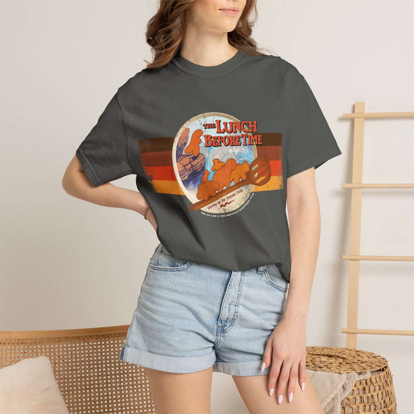 The Lunch Before Time- Serving Up the Sequels Daily - Adult Unisex Garment-Dyed T-shirt - Collab Design with TMEC