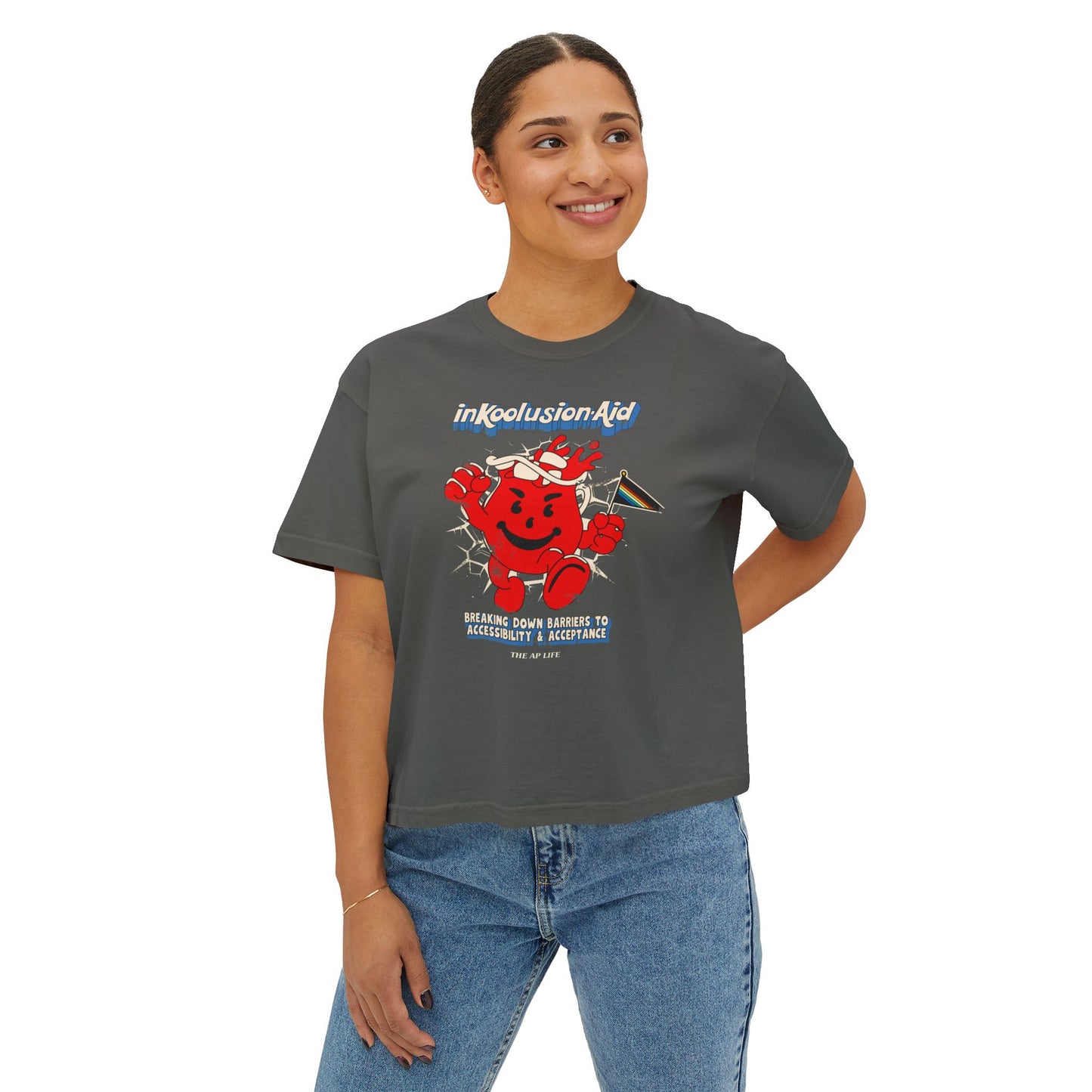 InKoolusion Aid - Breaking Down Barriers to Accessibility & Acceptance - Women's Boxy Tee