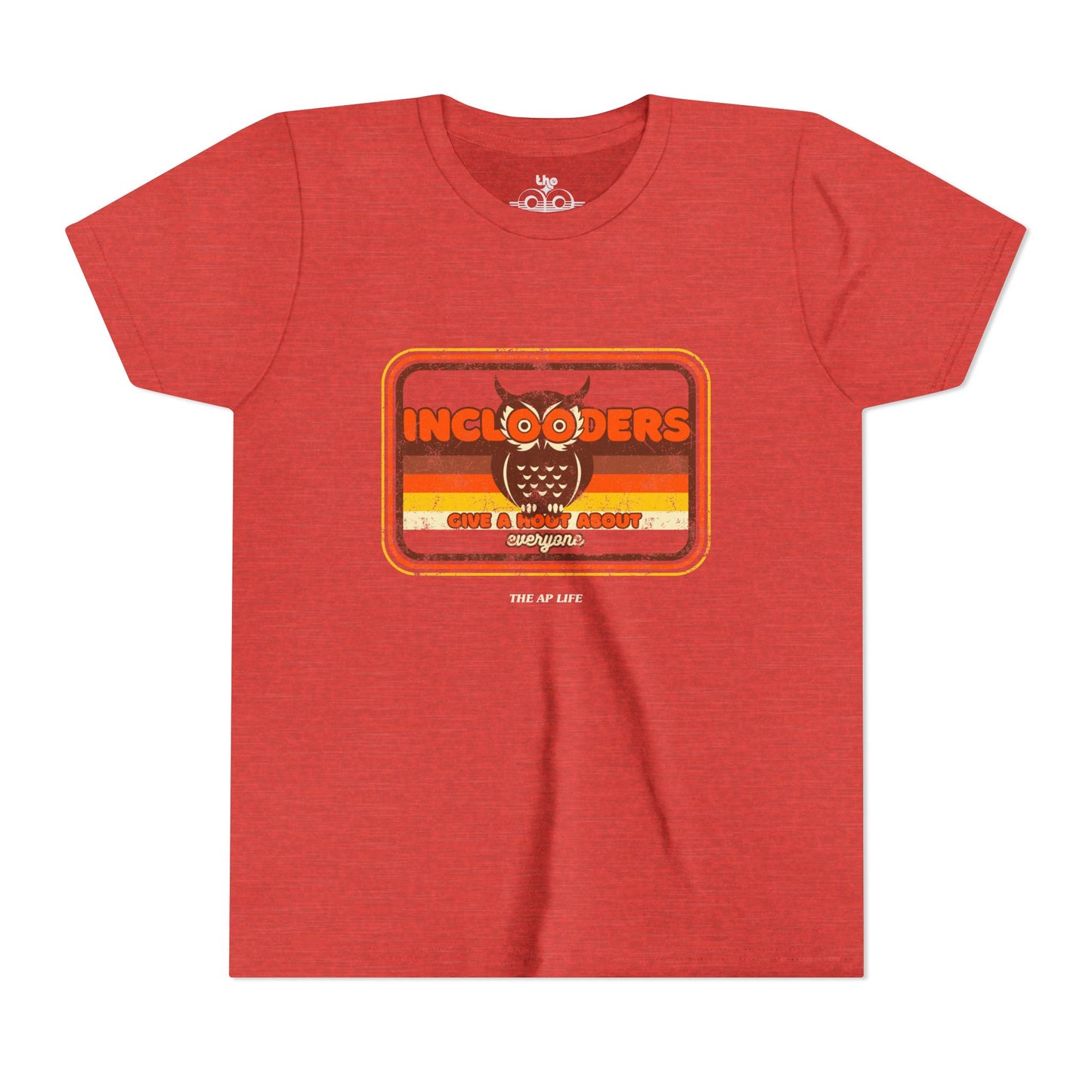 Inclooders Give a Hoot About Everyone - Unisex Youth Short Sleeve Tee