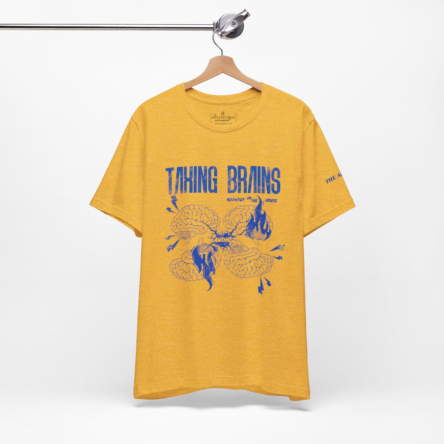 Taxing Brains - Burnout in the House - AuDHD - Adult Unisex Jersey Tee