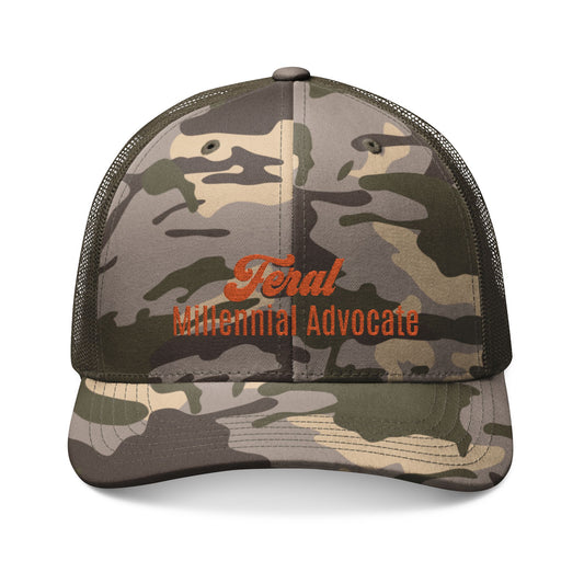 Feral Millennial Advocate - Camo Trucker Hat