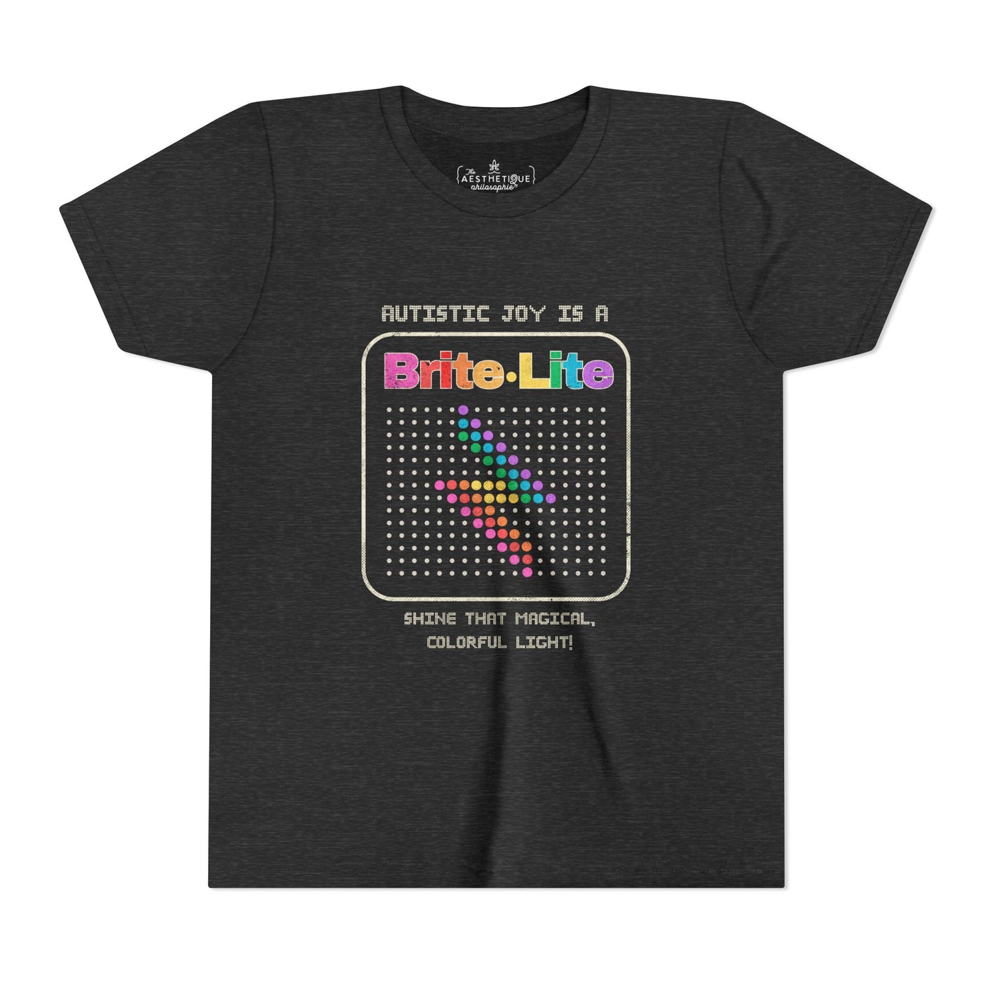 Autistic Joy is a Brite Lite - Youth Unisex Jersey Tee