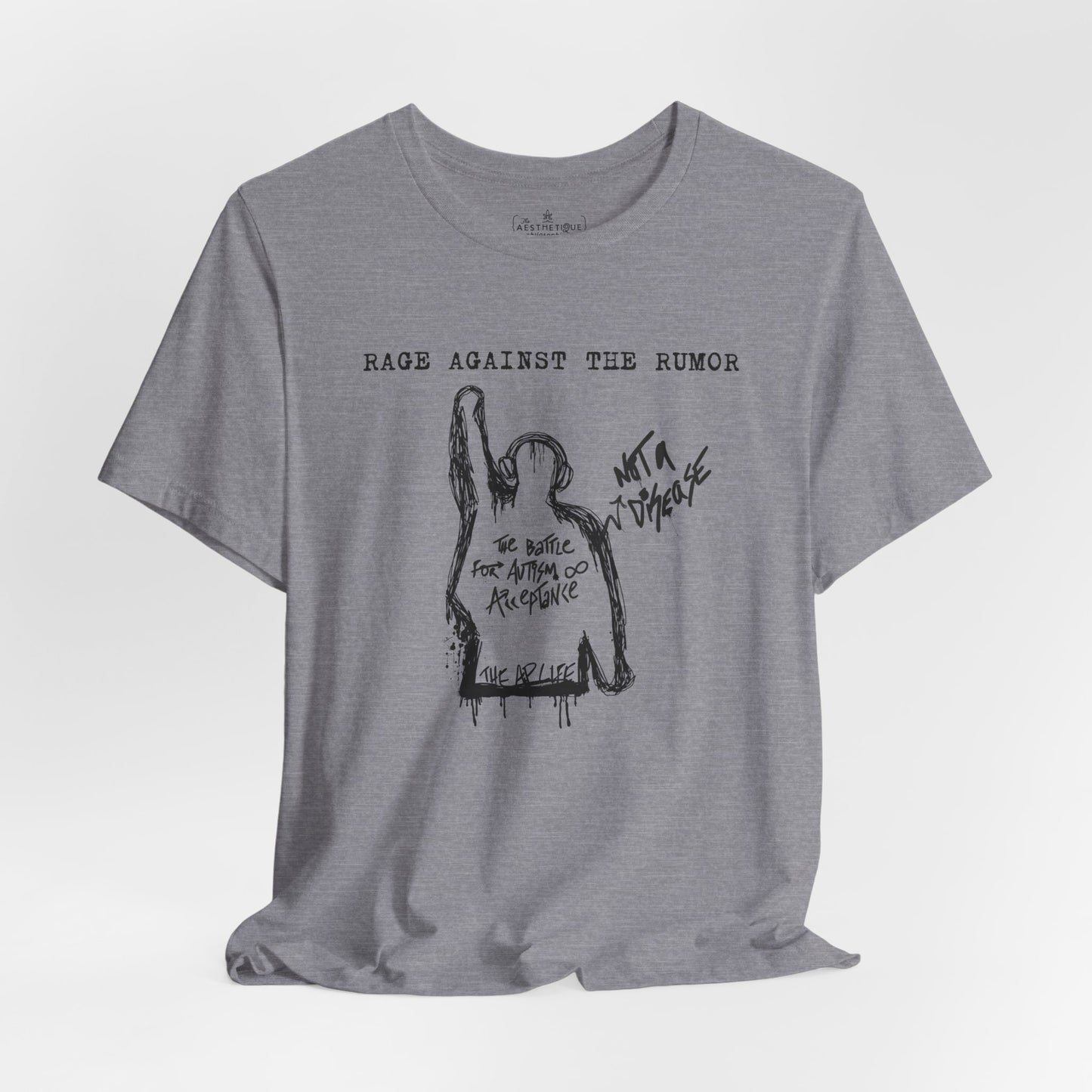 Rage Against the Rumor - The Battle for Autism Acceptance - Adult Unisex Tee