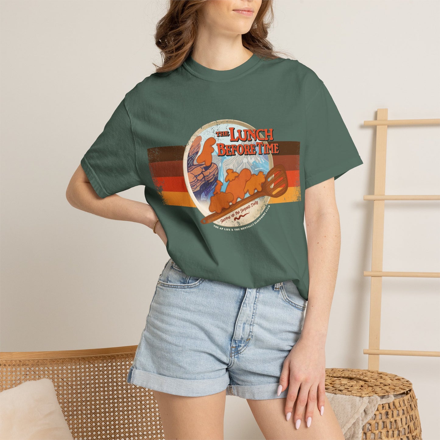 The Lunch Before Time- Serving Up the Sequels Daily - Adult Unisex Garment-Dyed T-shirt - Collab Design with TMEC