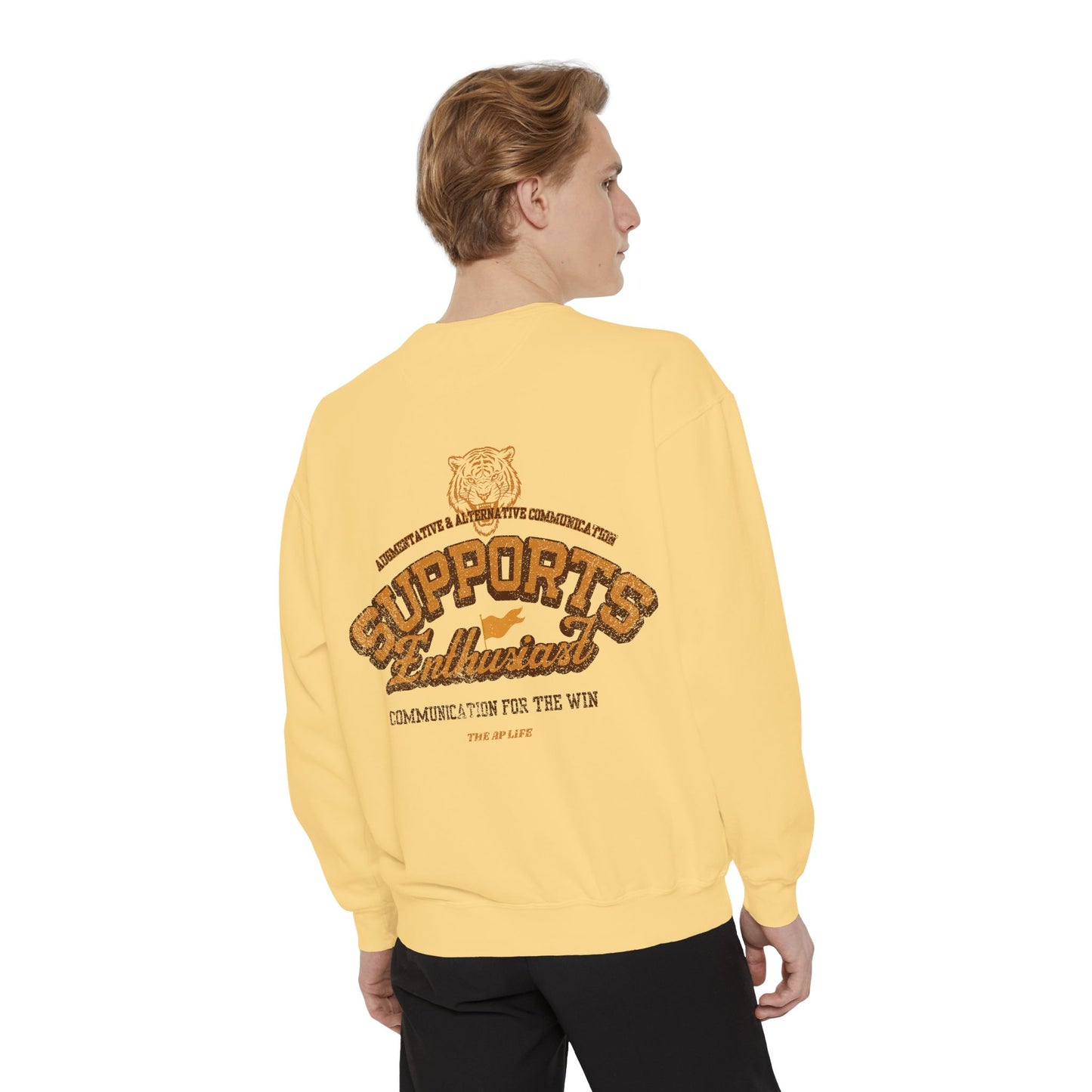 AAC Supports Team Enthusiast - Communication for the Win - Adult Unisex Sweatshirt