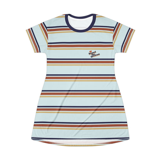 Respect The Spectrum - Women's Striped T-Shirt Dress