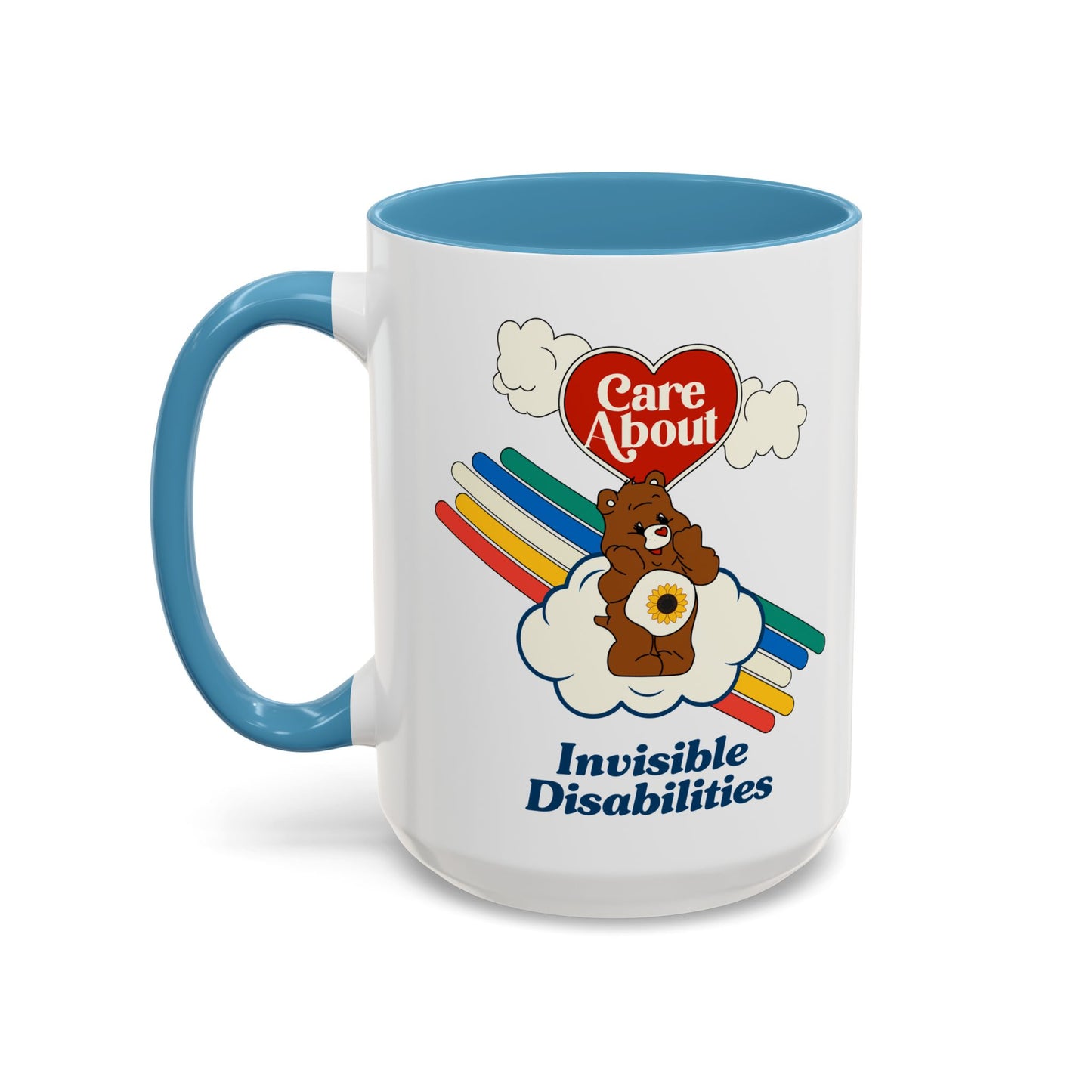 Care About Invisible Disabilities - Disability Rights - Accent Coffee Mug (11, 15oz)
