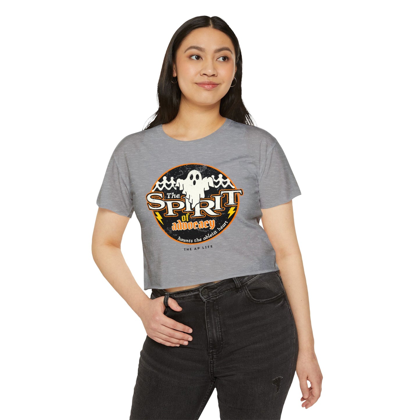 The Spirit of Advocacy (Haunts the Ablelist Heart) - Halloween - Women's Crop Top