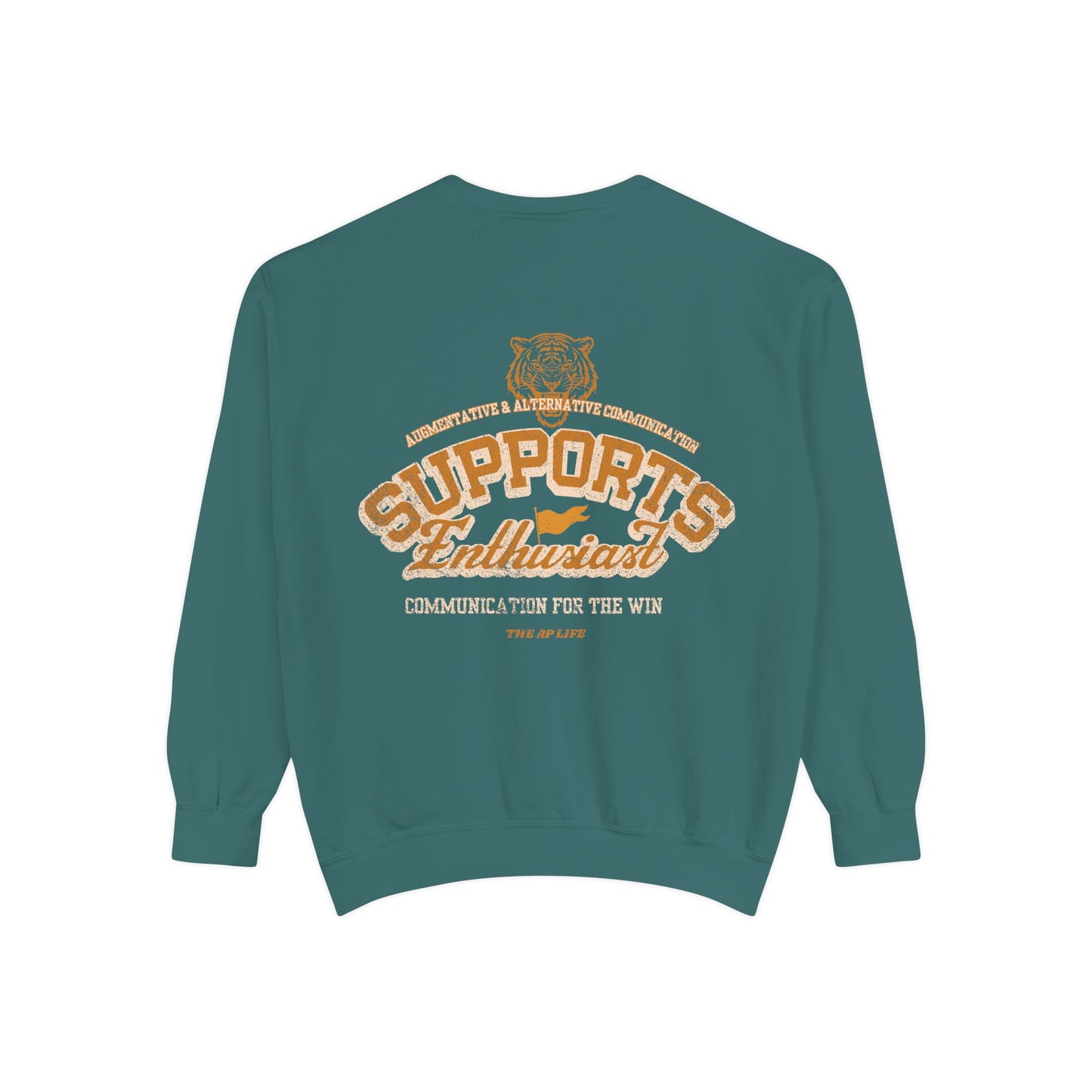 AAC Supports Team Enthusiast - Communication for the Win - Adult Unisex Sweatshirt