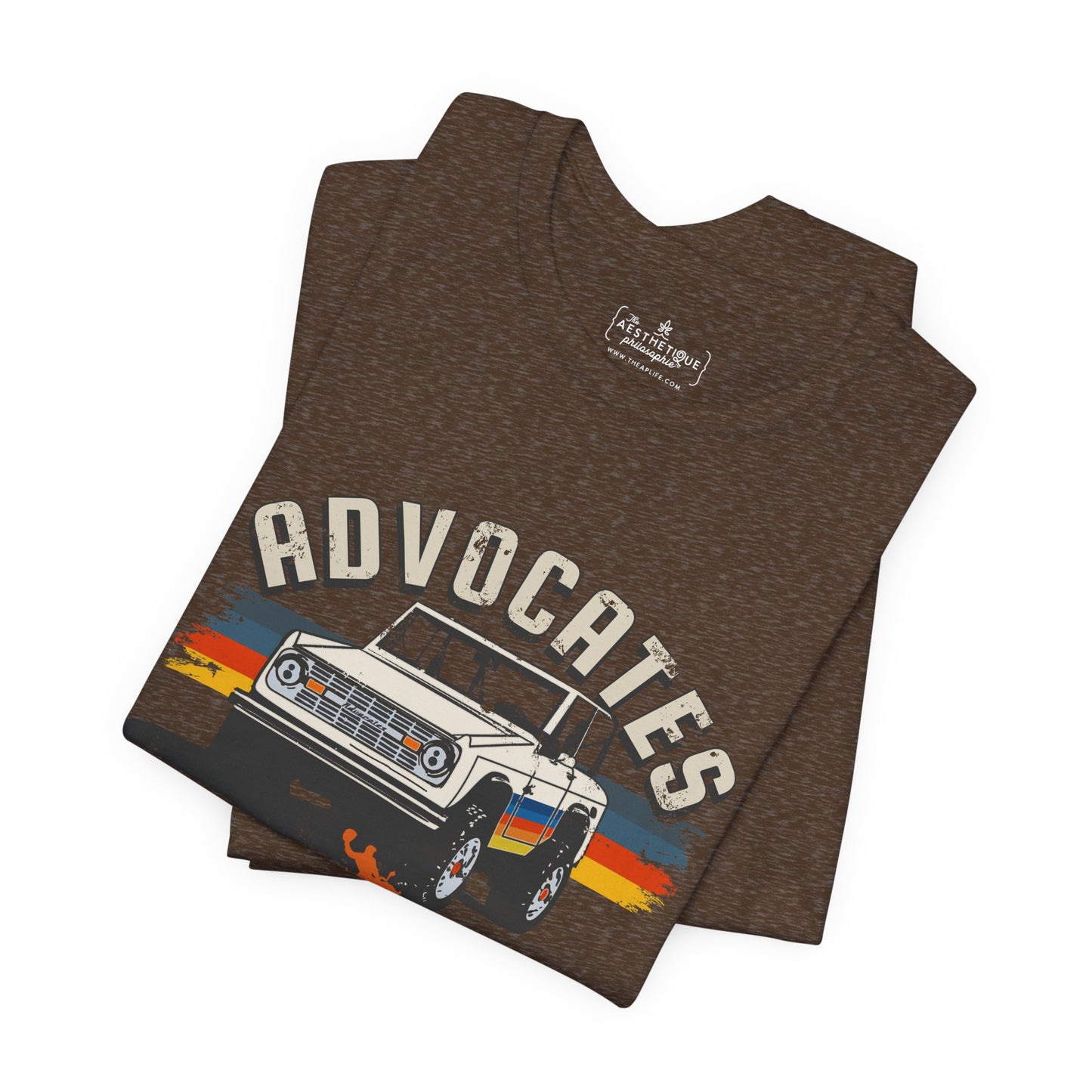 Advocates Keep Truckin', Keep Buckin' - Retro Bronco Truck - Unisex Jersey Short Sleeve Tee