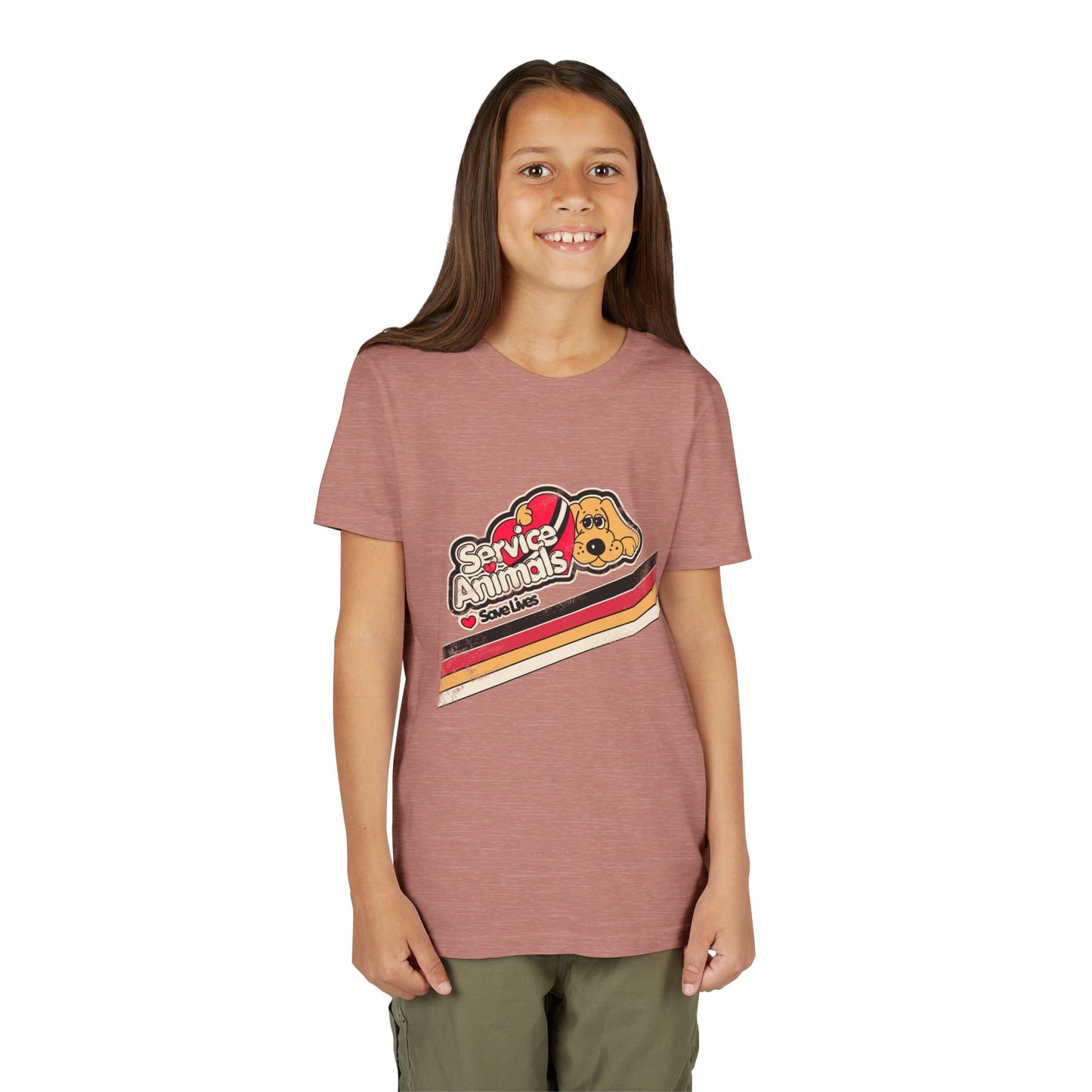 Service Animals Save Lives - Youth Unisex Short Sleeve Tee