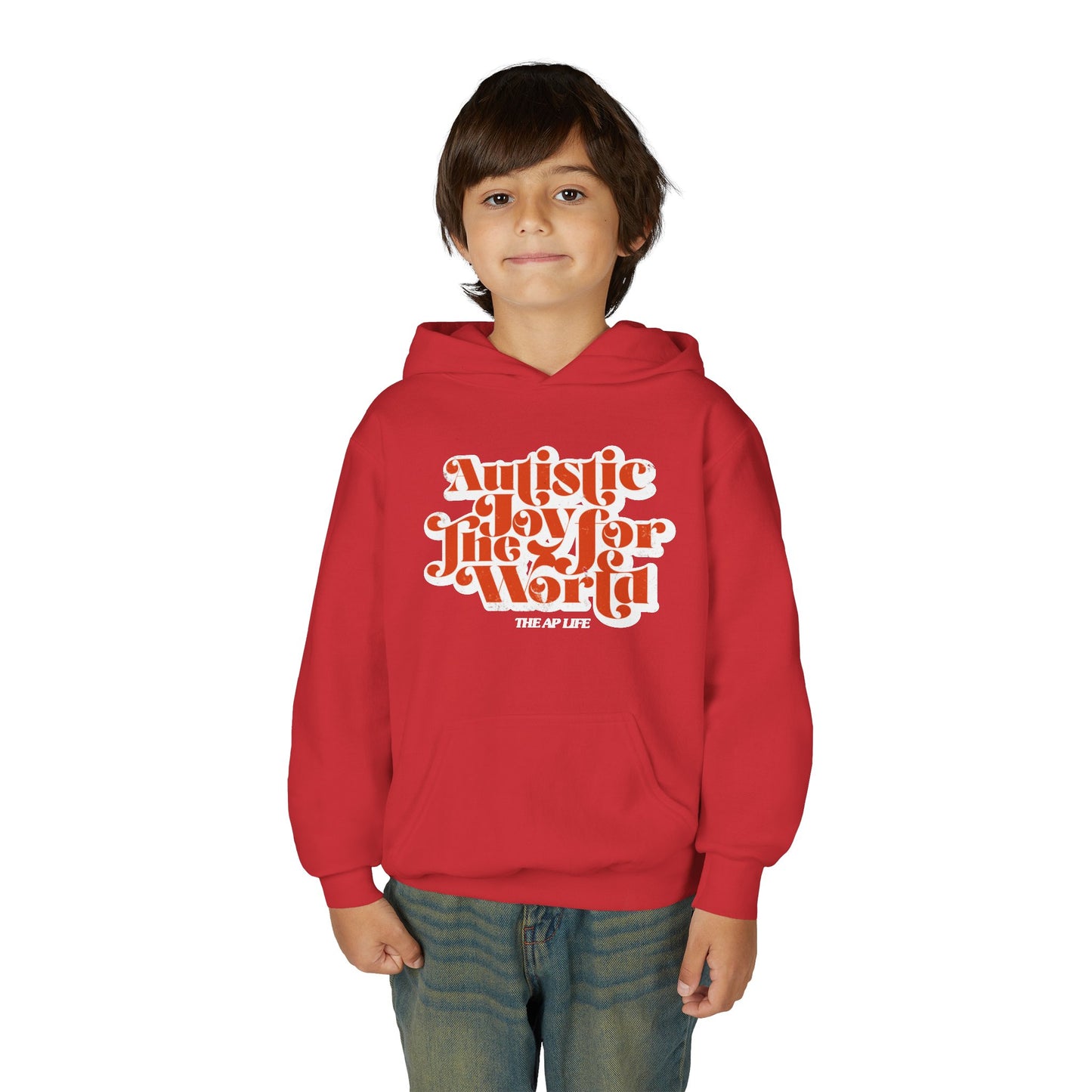 Autistic Joy for the World - Youth Heavy Blend Hooded Sweatshirt