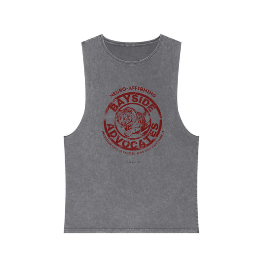 Neuro-Affirming Bayside Advocates - Adult Unisex Stonewash Tank Top
