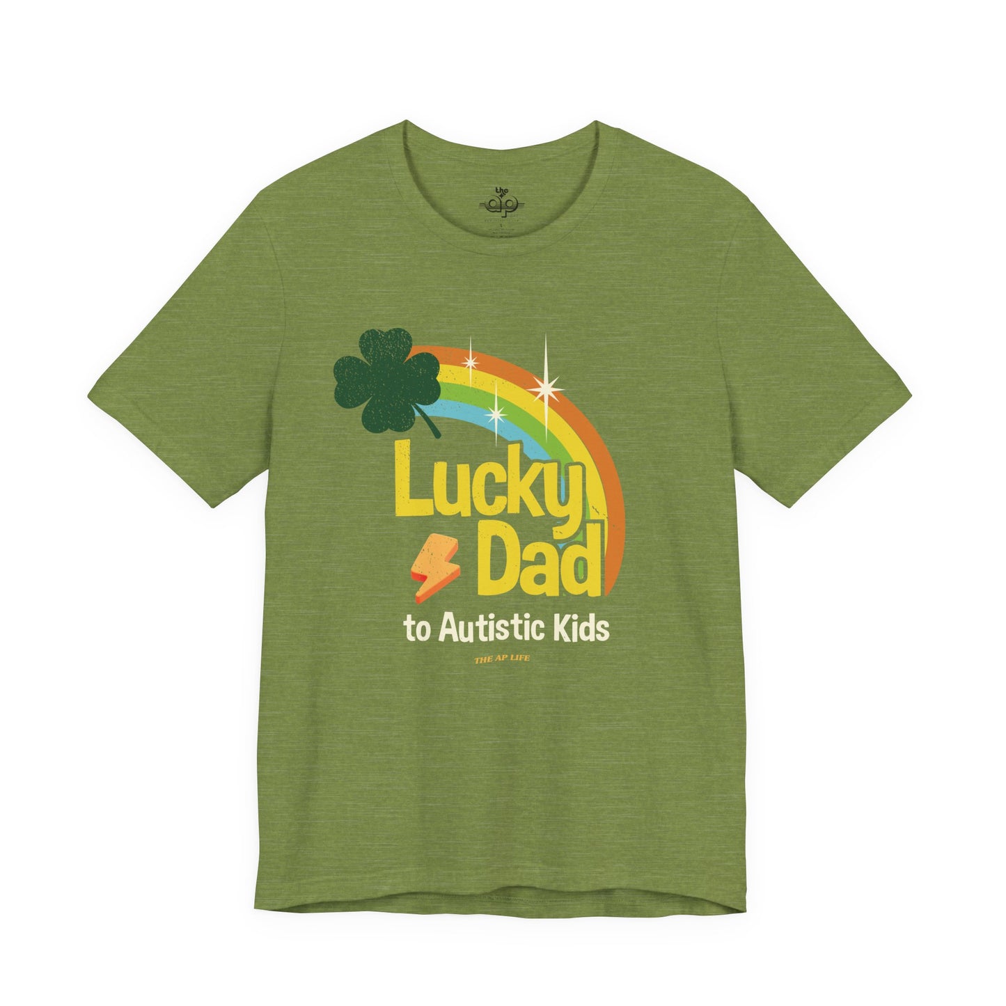 Lucky Dad to Autistic Kids - Adult Unisex Jersey Short Sleeve Tee