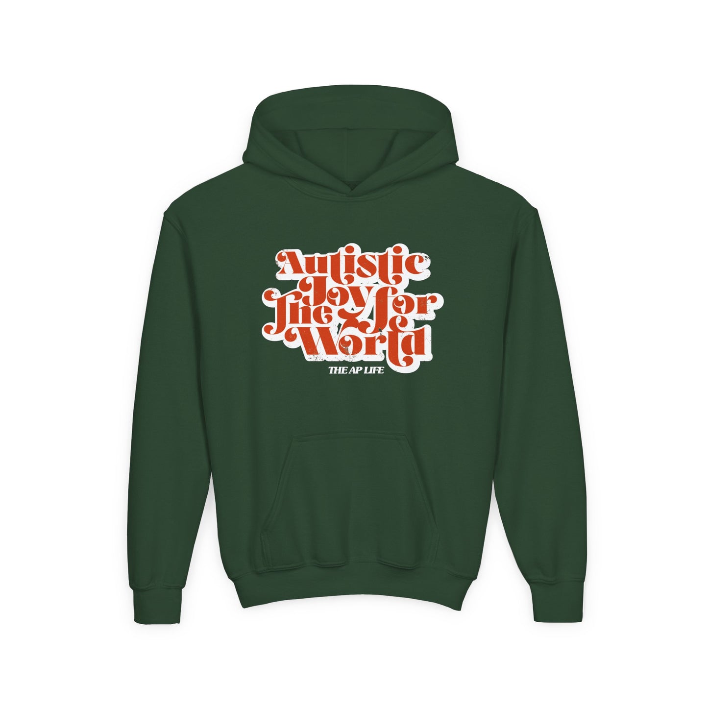 Autistic Joy for the World - Youth Heavy Blend Hooded Sweatshirt