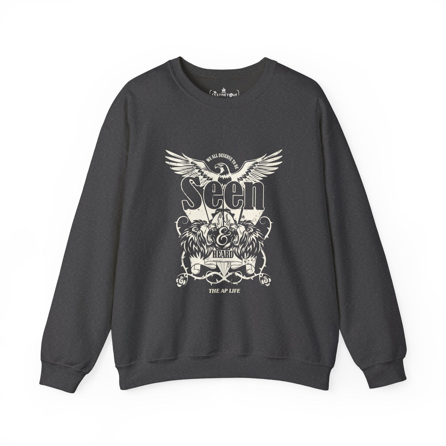 We All Deserve to be Seen & Heard - Adult Unisex Heavy Blend™ Crewneck Sweatshirt
