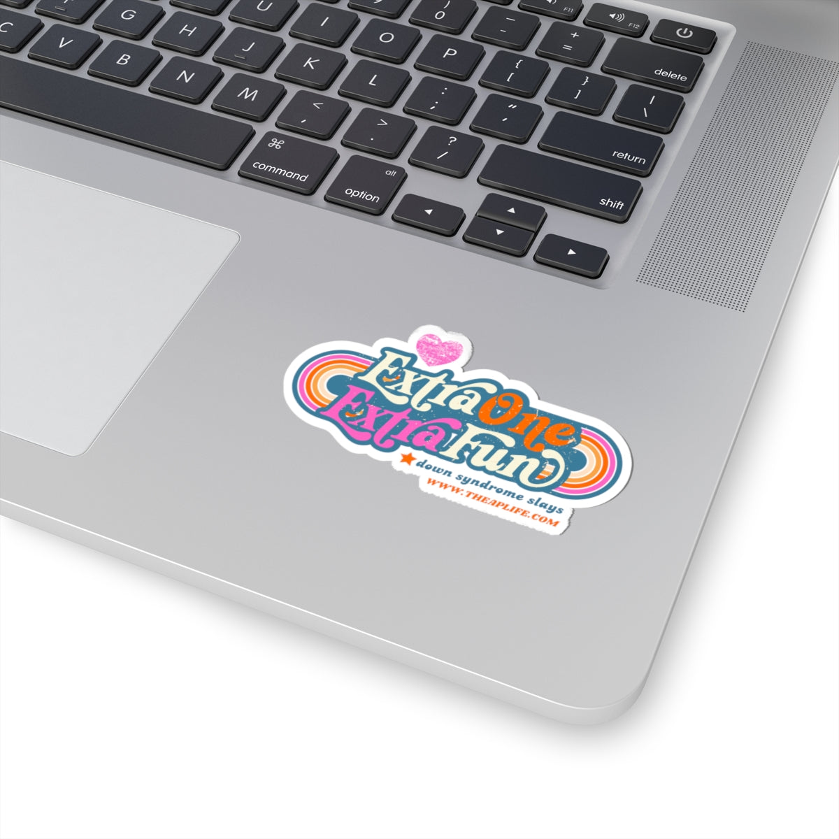 Extra One, Extra Fun DS Awareness Pink & Teal - Kiss Cut Sticker