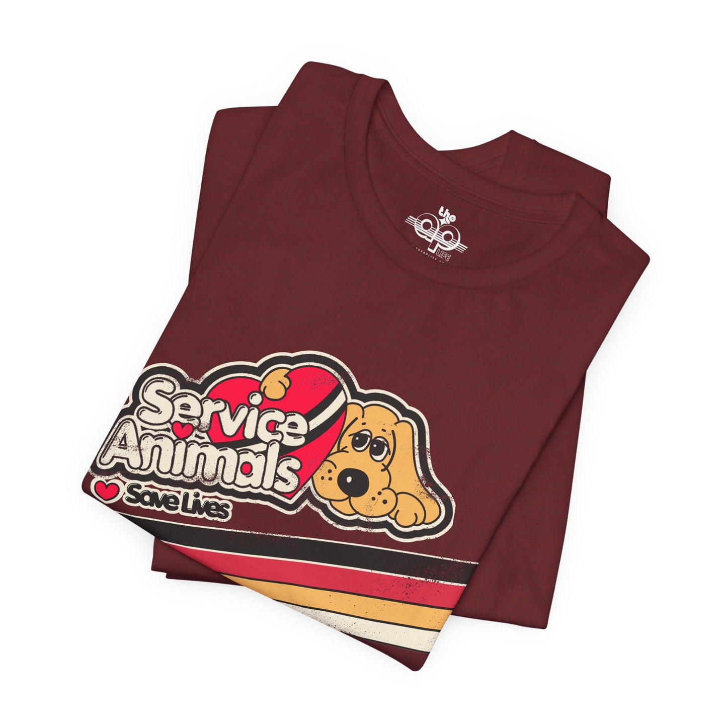 Service Animals Save Lives - Adult Unisex Jersey Short Sleeve Tee