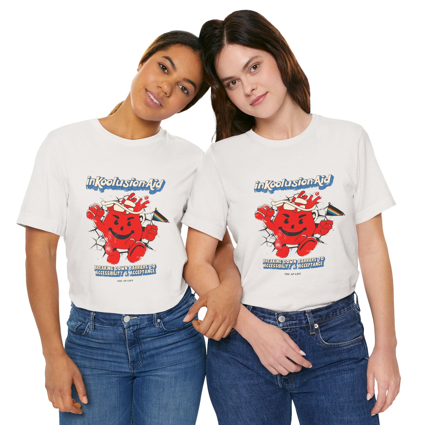 InKoolusion Aid - Breaking Down Barriers to Accessibility & Acceptance - Disability Rights - Adult Unisex Jersey Short Sleeve Tee