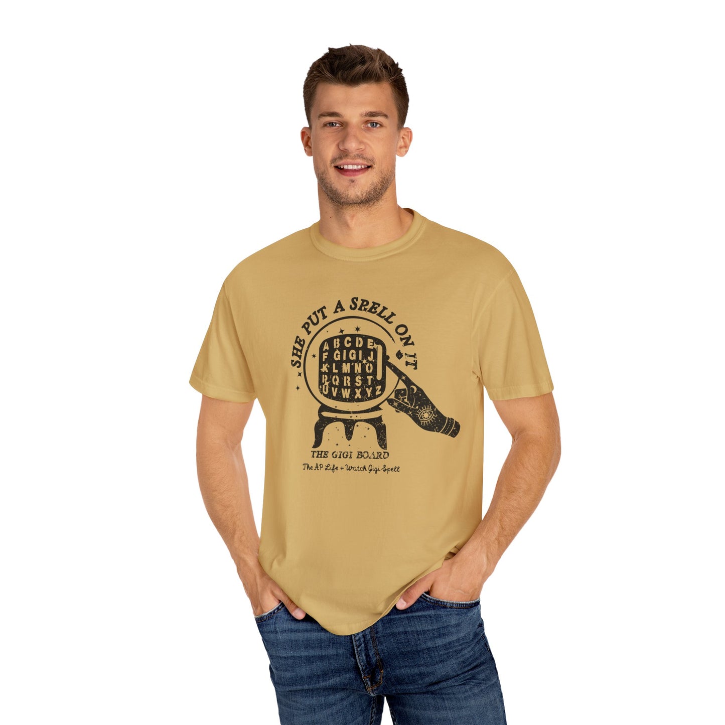 She Put a Spell on it - The Gigi Board - Adult Unisex Tee - Watch Gigi Spell Fundraiser