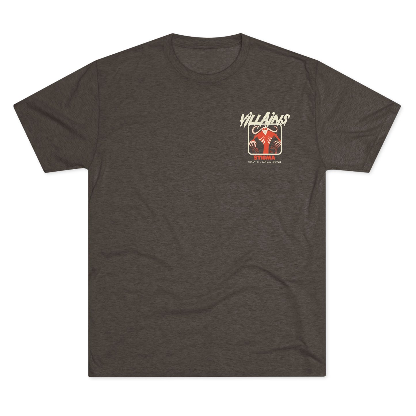 Villains of The Autistic Community Series - Stigma - Zachary Lierman - Adult Unisex Triblend Tee