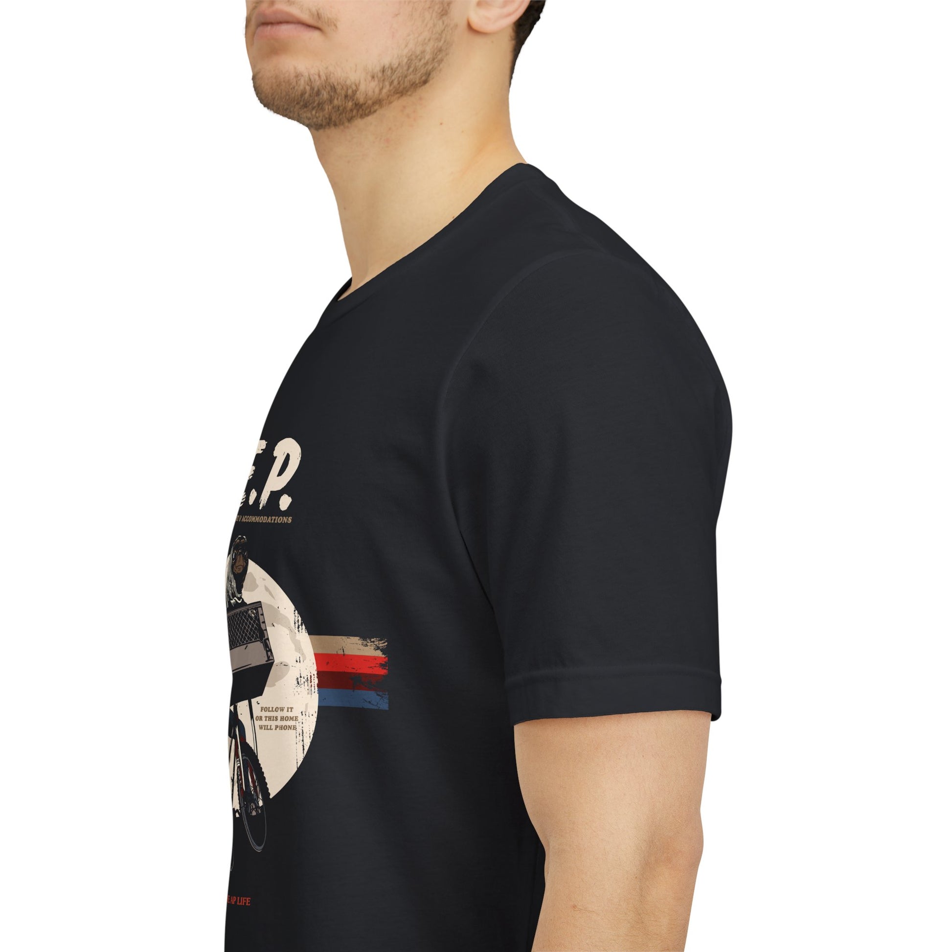 I.E.P. - Extra Support & Accommodations - Follow it or This Home Will Phone - Adult Unisex Jersey Short Sleeve Tee