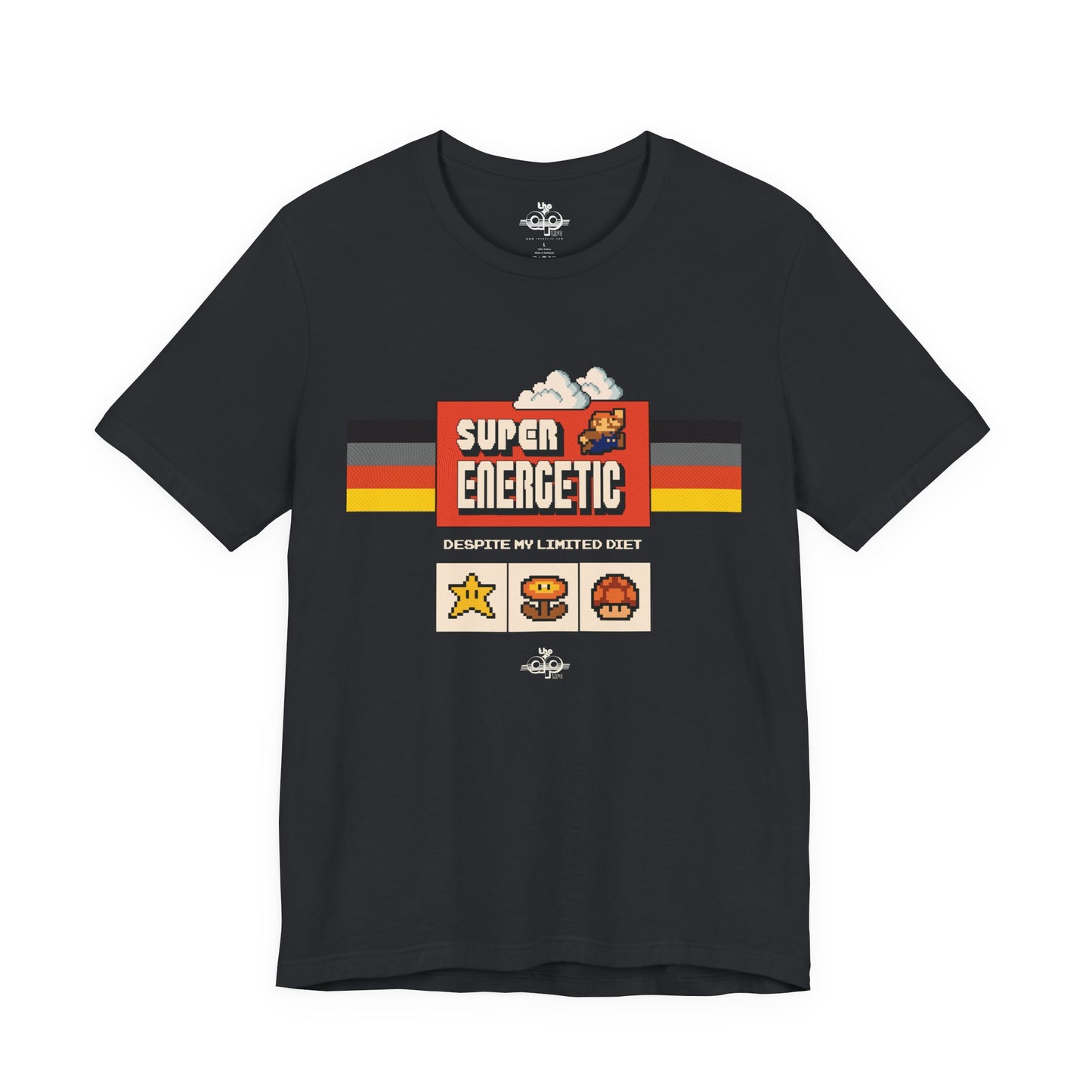 Super Energetic, Despite My Limited Diet - Adult Unisex Jersey Short Sleeve Tee