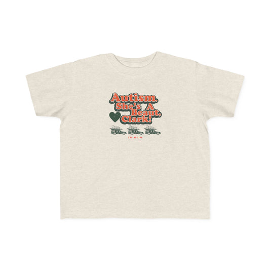 Autism. She's a Beaut, Clark! Christmas Themed Advocacy Tee - Toddler Unisex Tee