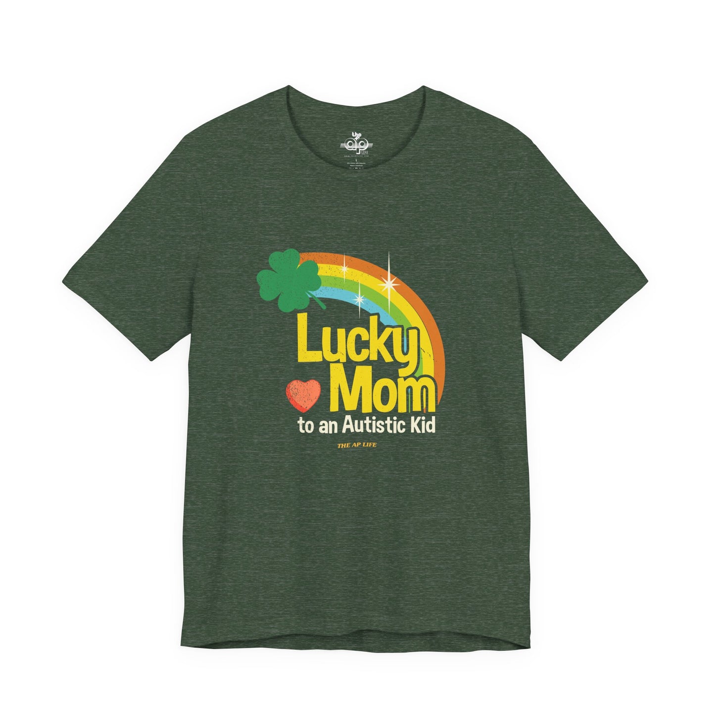 Lucky Mom to an Autistic Kid - Adult Unisex Jersey Short Sleeve Tee