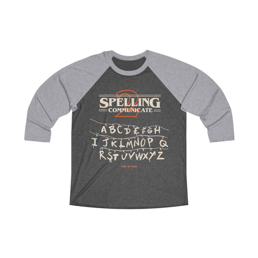 Spelling to Communicate - S2C - Adult Unisex Tri-Blend 3\4 Raglan Tee