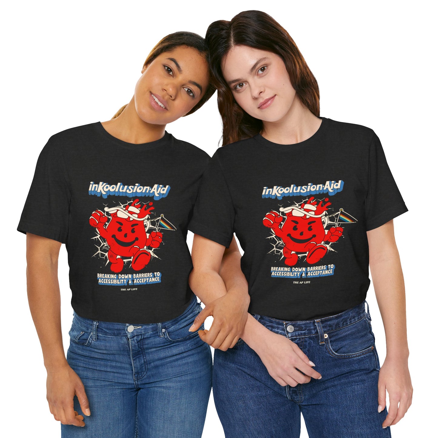 InKoolusion Aid - Breaking Down Barriers to Accessibility & Acceptance - Disability Rights - Adult Unisex Jersey Short Sleeve Tee