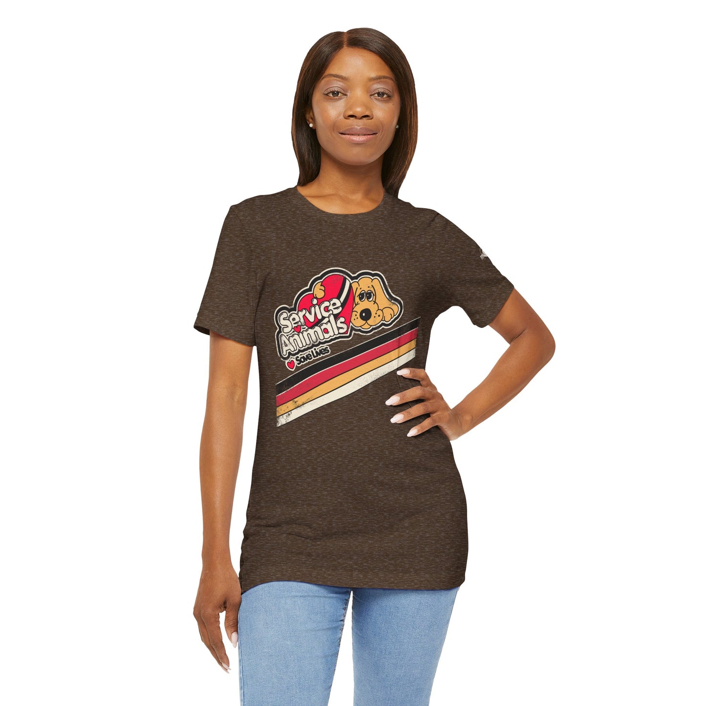 Service Animals Save Lives - Adult Unisex Jersey Short Sleeve Tee