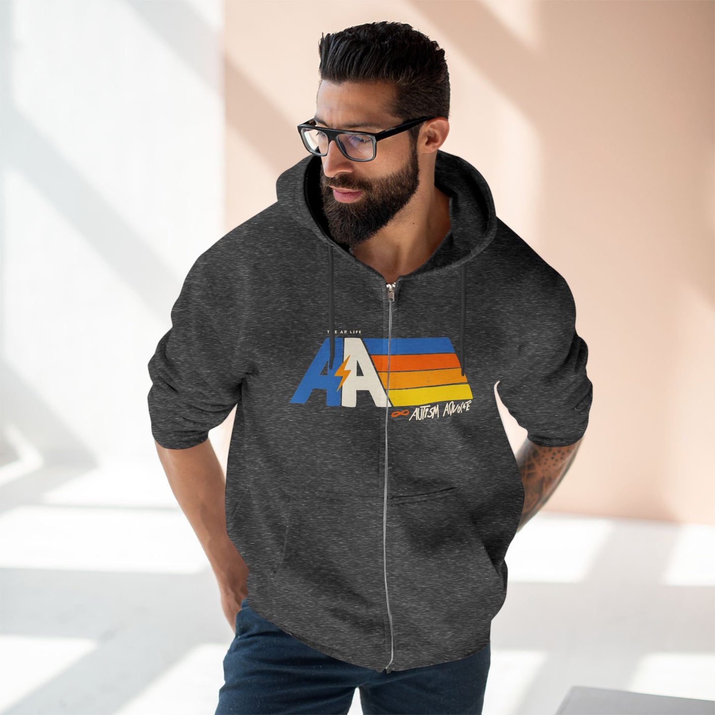 Autism Advocate - Adult Unisex Zip-Up Hoodie