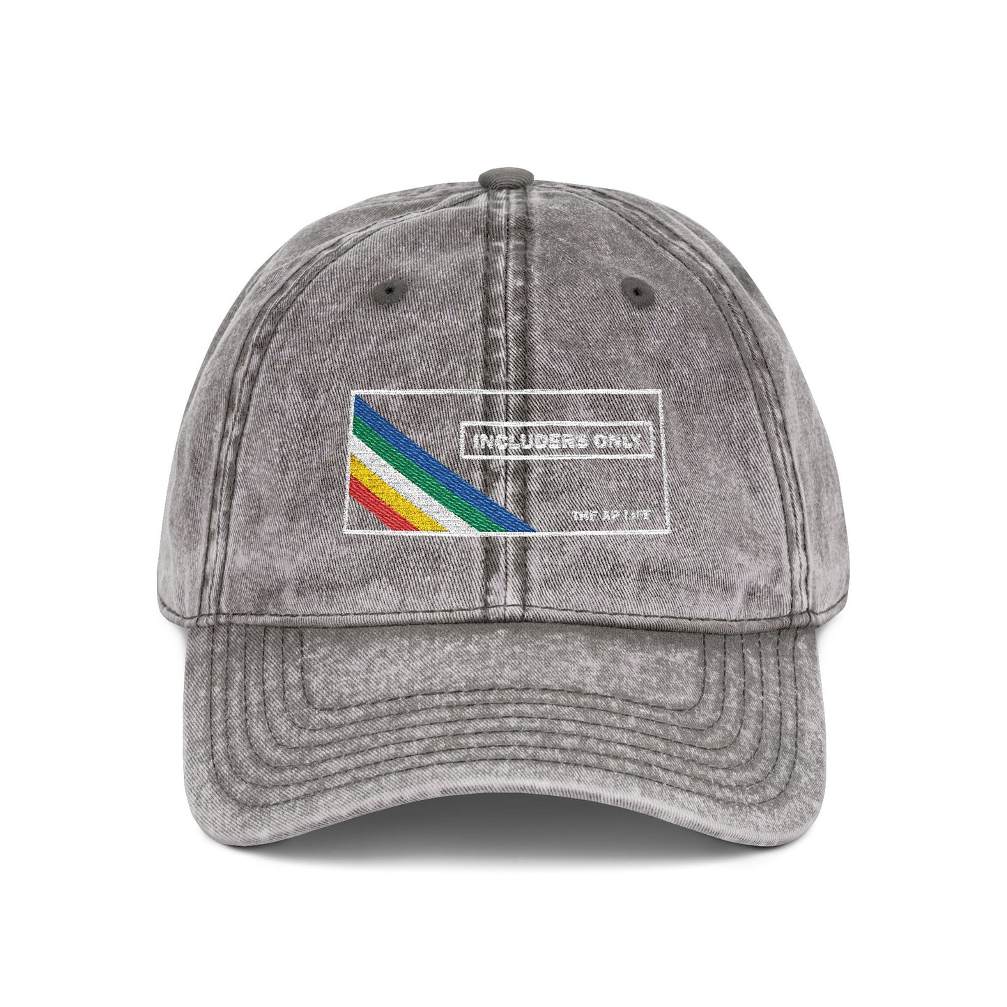 Includers Only - Disability Pride Flag - Vintage Cap (Embroidery)