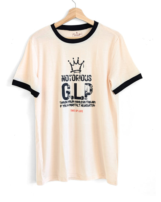 The Notorious GLP Gestalt Language Processing Unisex Ringer Tee