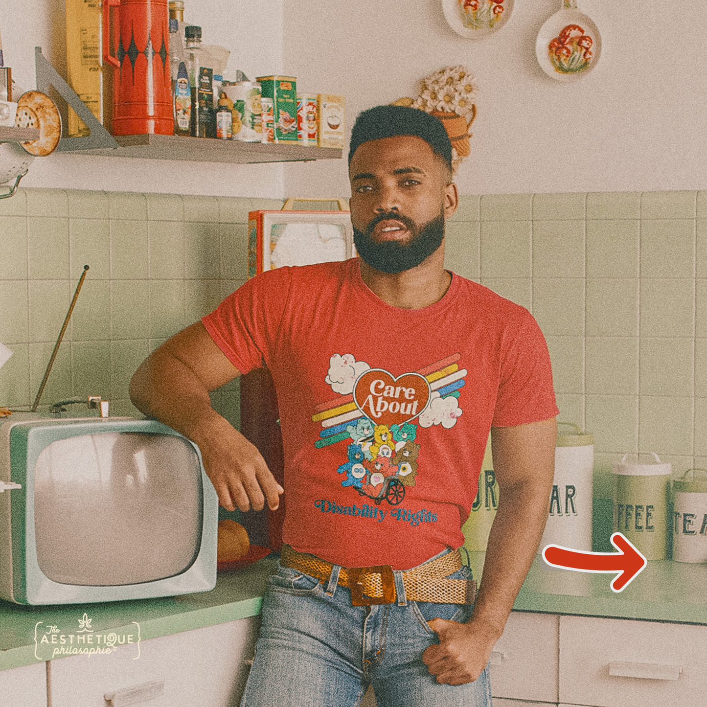 Care About Disability Rights - Retro 80s Vibe - Unisex Jersey Short Sleeve Tee