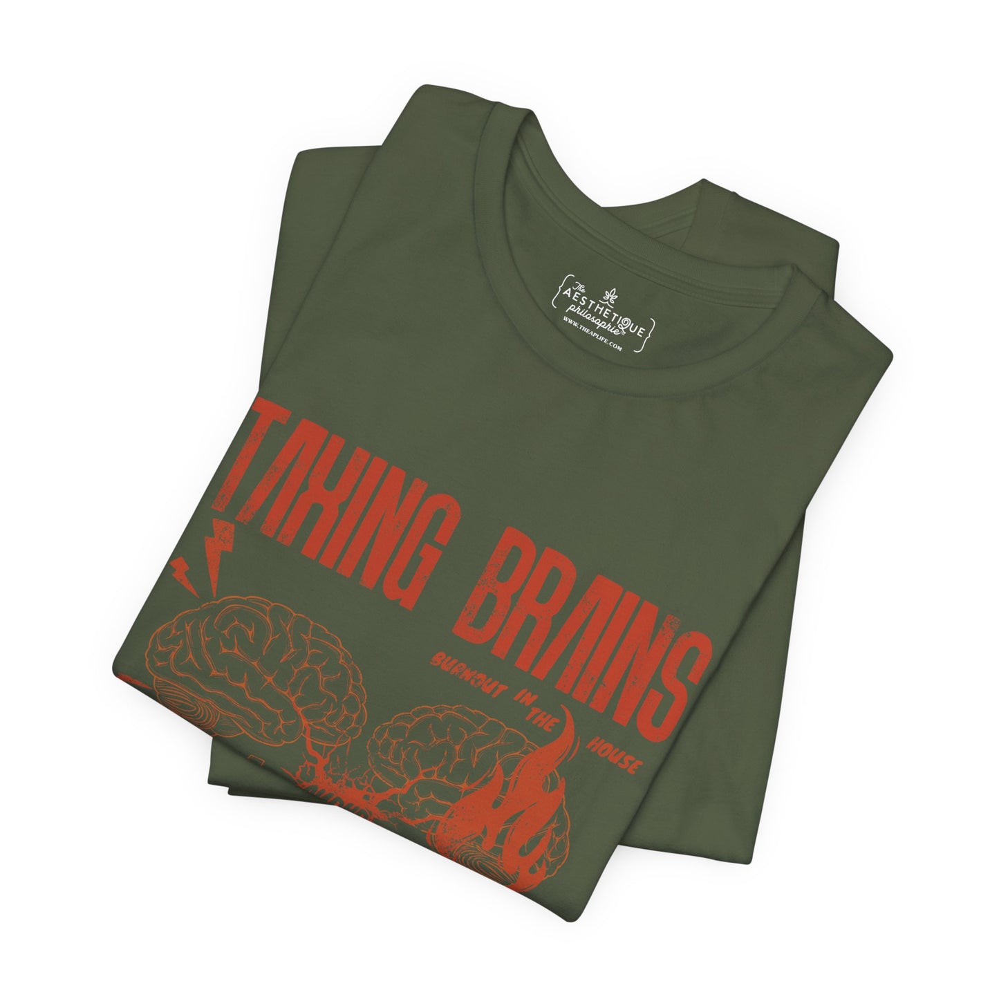 Taxing Brains - Burnout in the House - AuDHD - Adult Unisex Jersey Tee