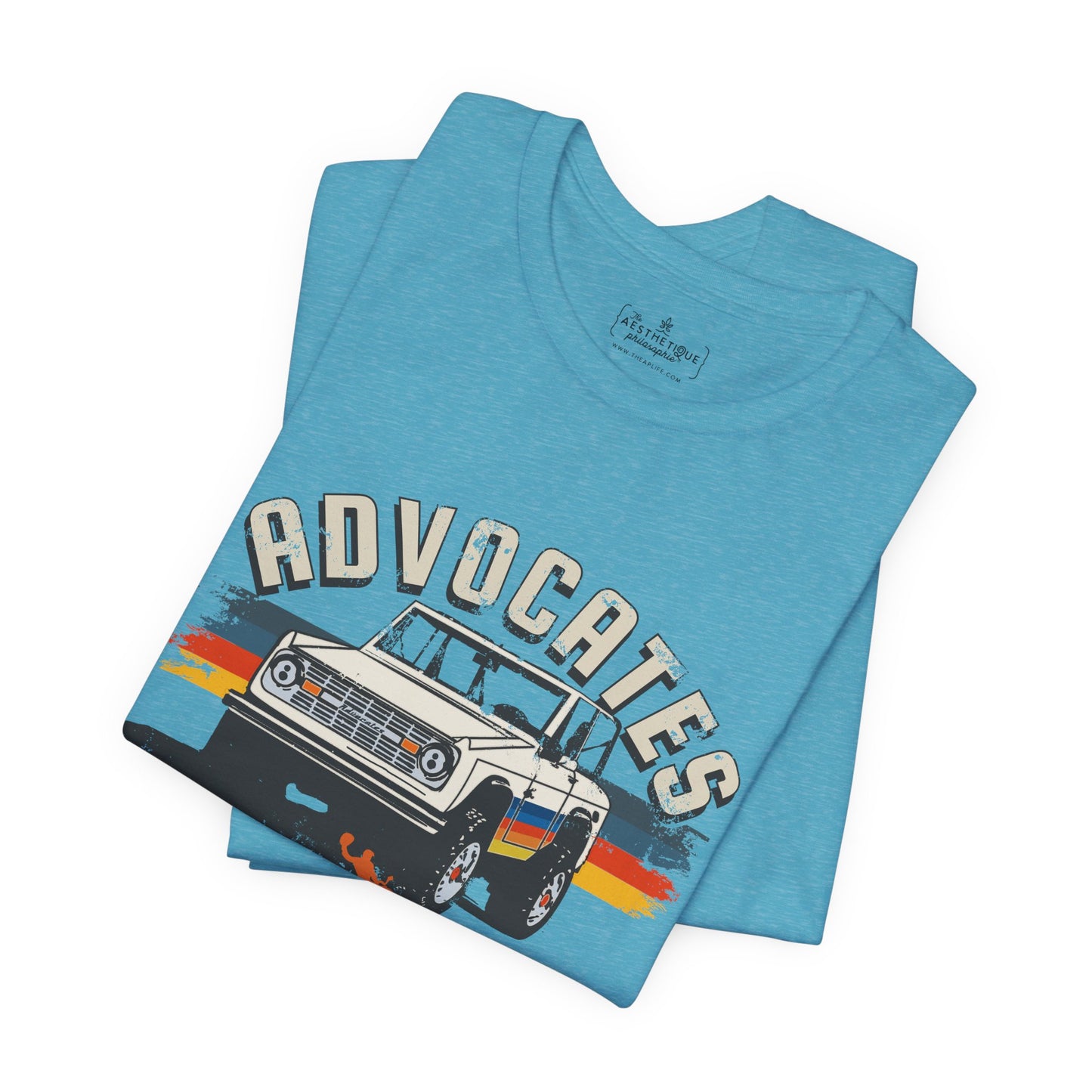 Advocates Keep Truckin', Keep Buckin' - Bronco Truck - Adult Unisex Jersey Tee