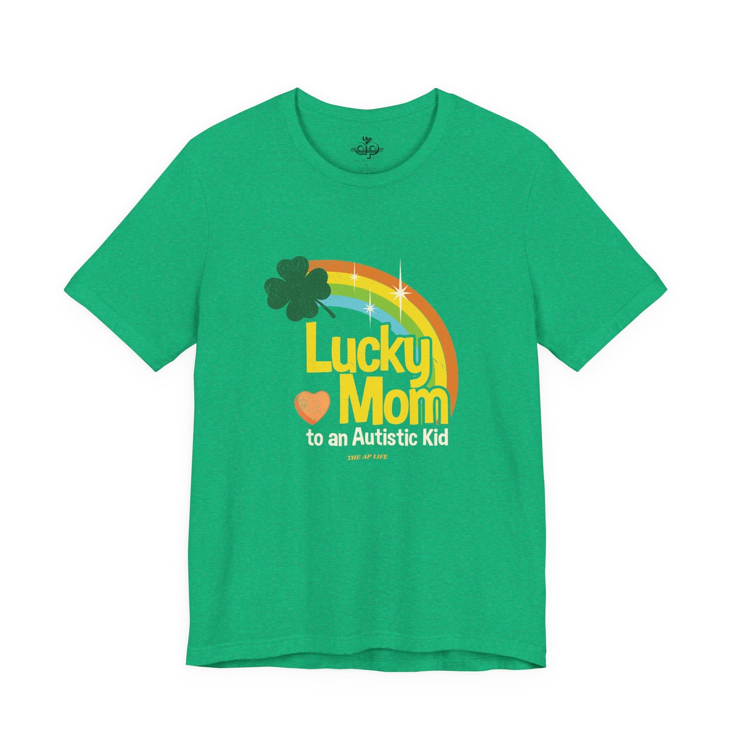 Lucky Mom to an Autistic Kid - Adult Unisex Jersey Short Sleeve Tee