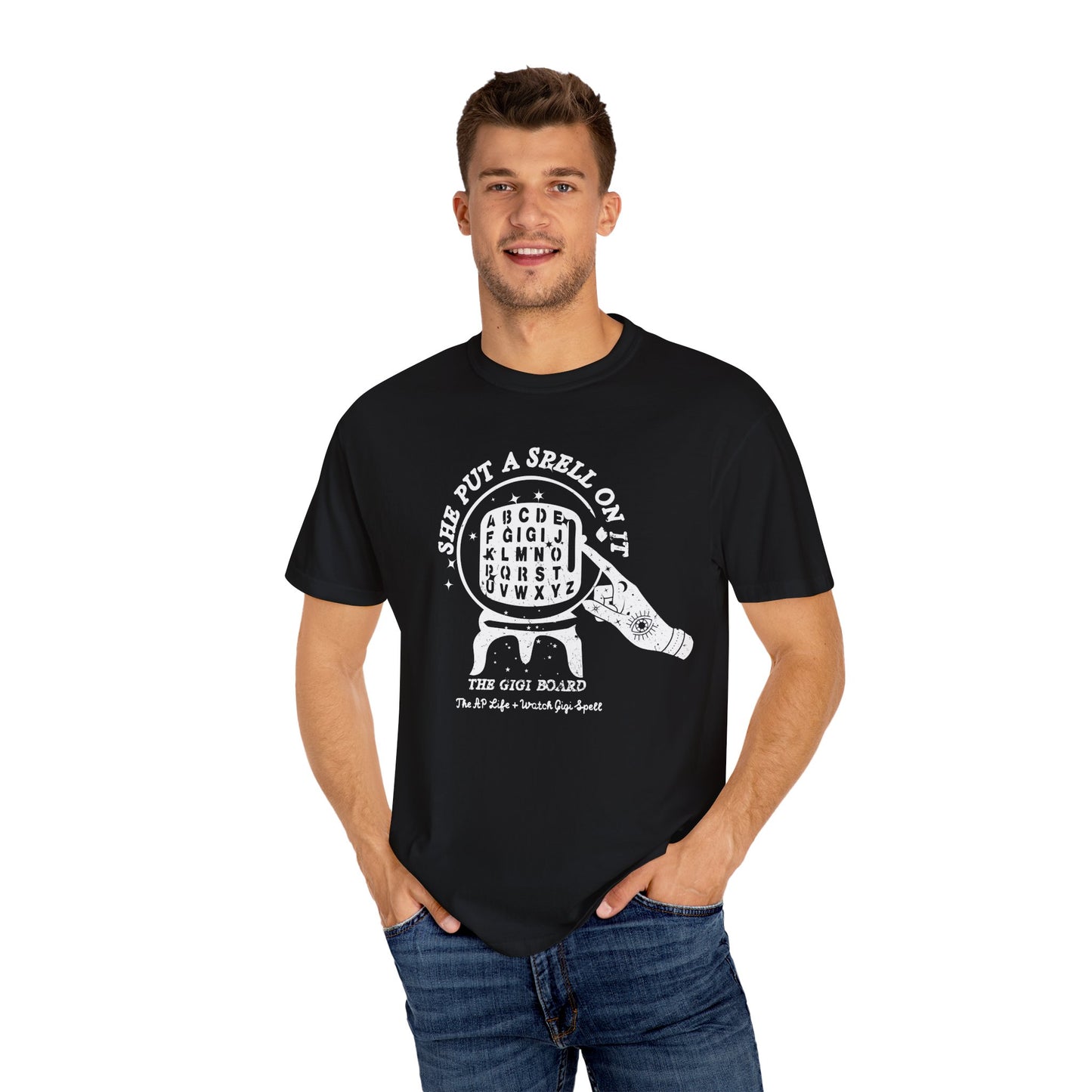 She Put a Spell on it - The Gigi Board - Adult Unisex Tee - Watch Gigi Spell Fundraiser