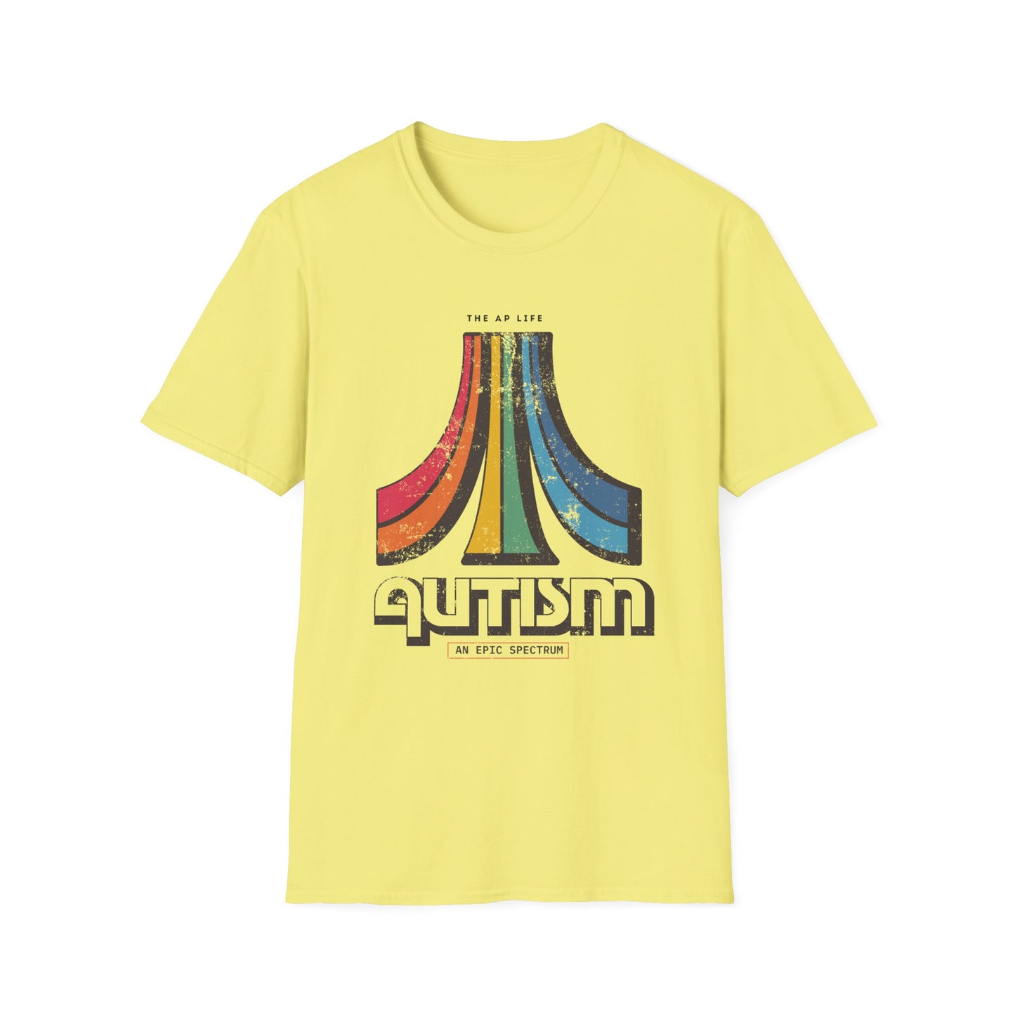 Autism - An Epic Spectrum - Retro Gaming Style Adult Unisex Softstyle T-Shirt