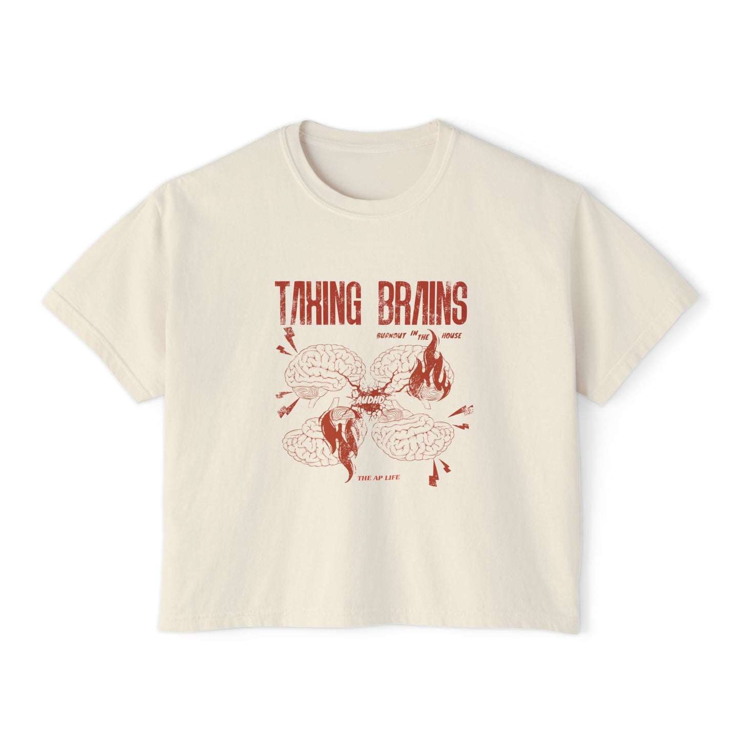 Taxing Brains - Burnout in the House - AuDHD - Women's Boxy Tee