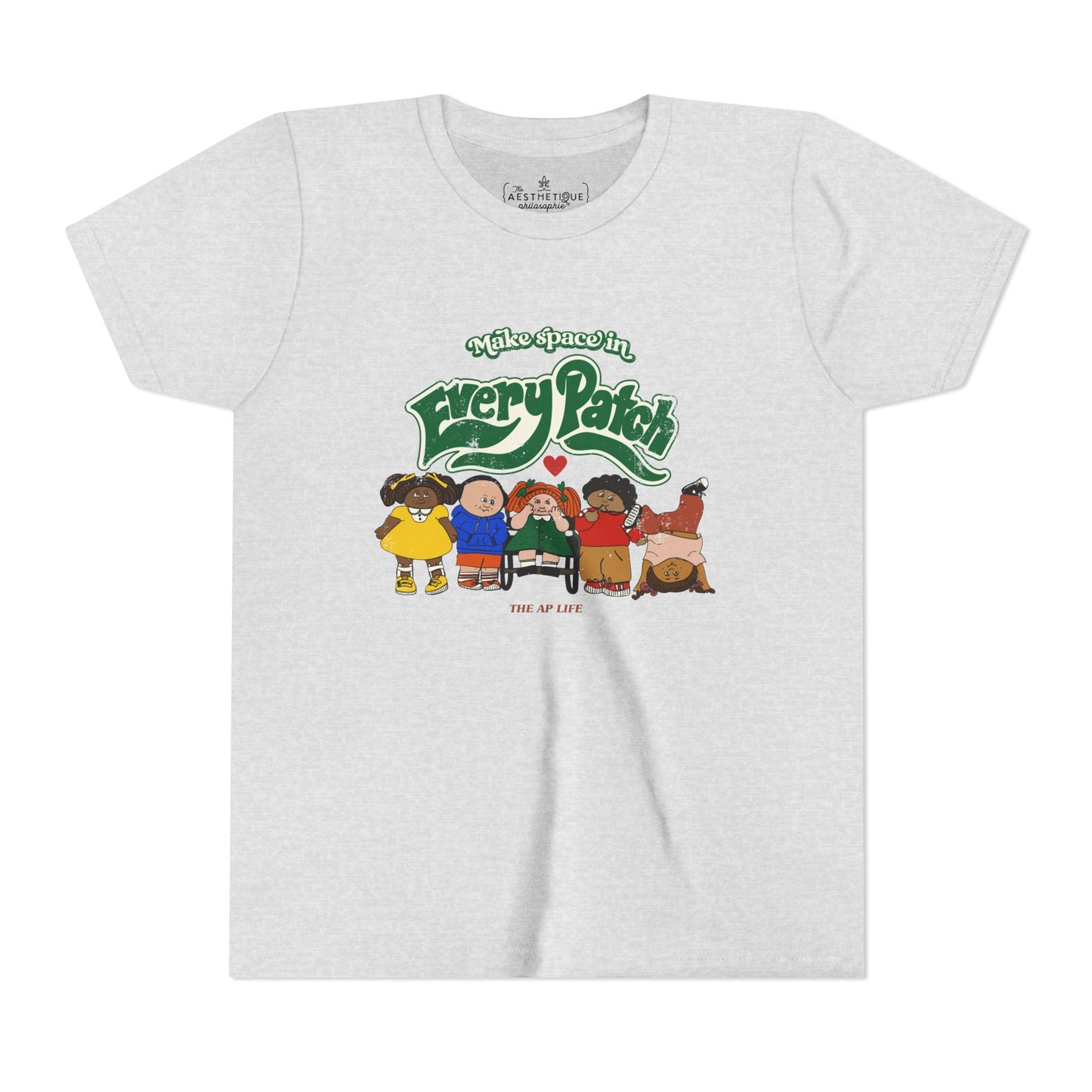 Make Space in Every Patch - Inclusion Matters - Youth Unisex Short Sleeve Tee