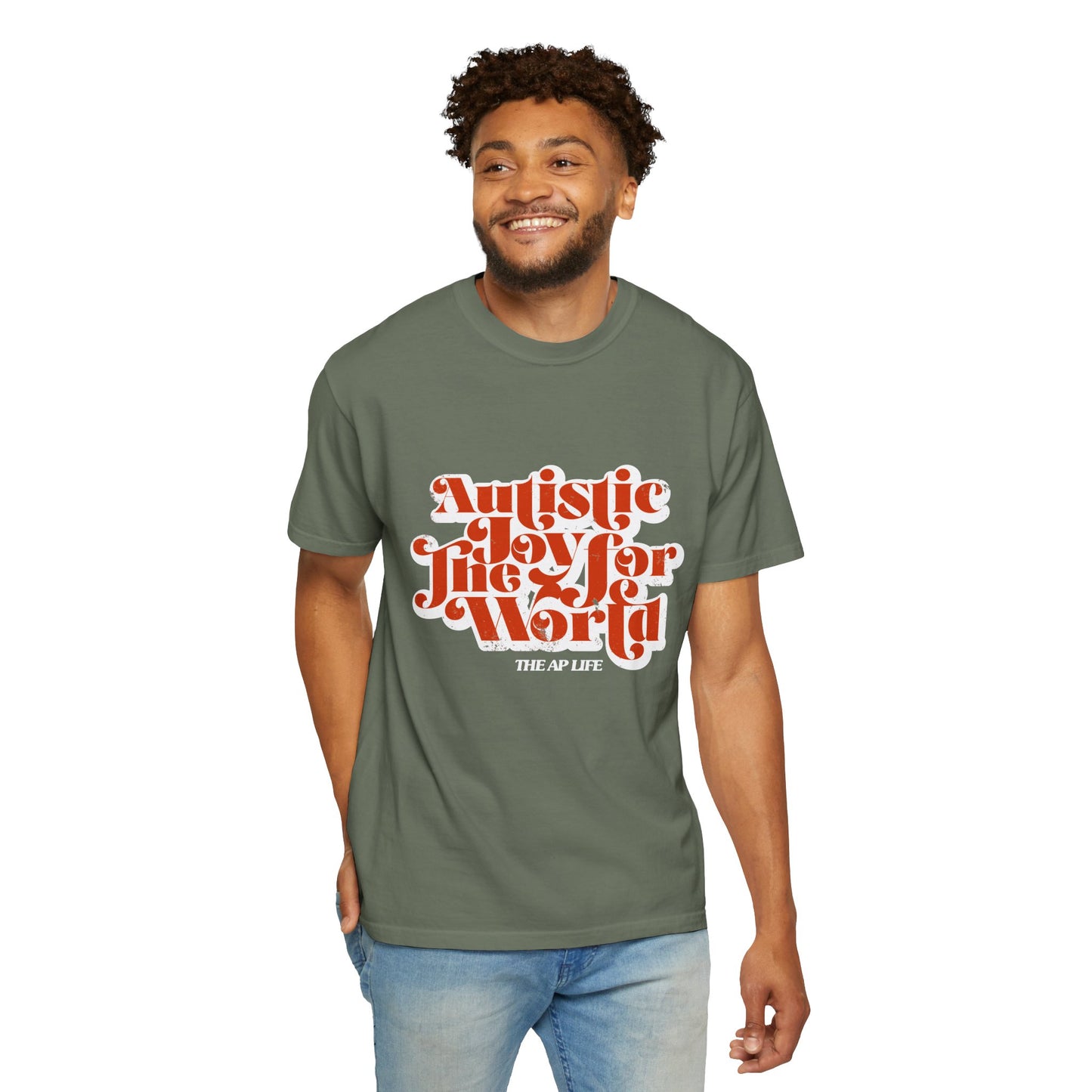 Autistic Joy for the World - Adult Unisex Garment-Dyed T-shirt