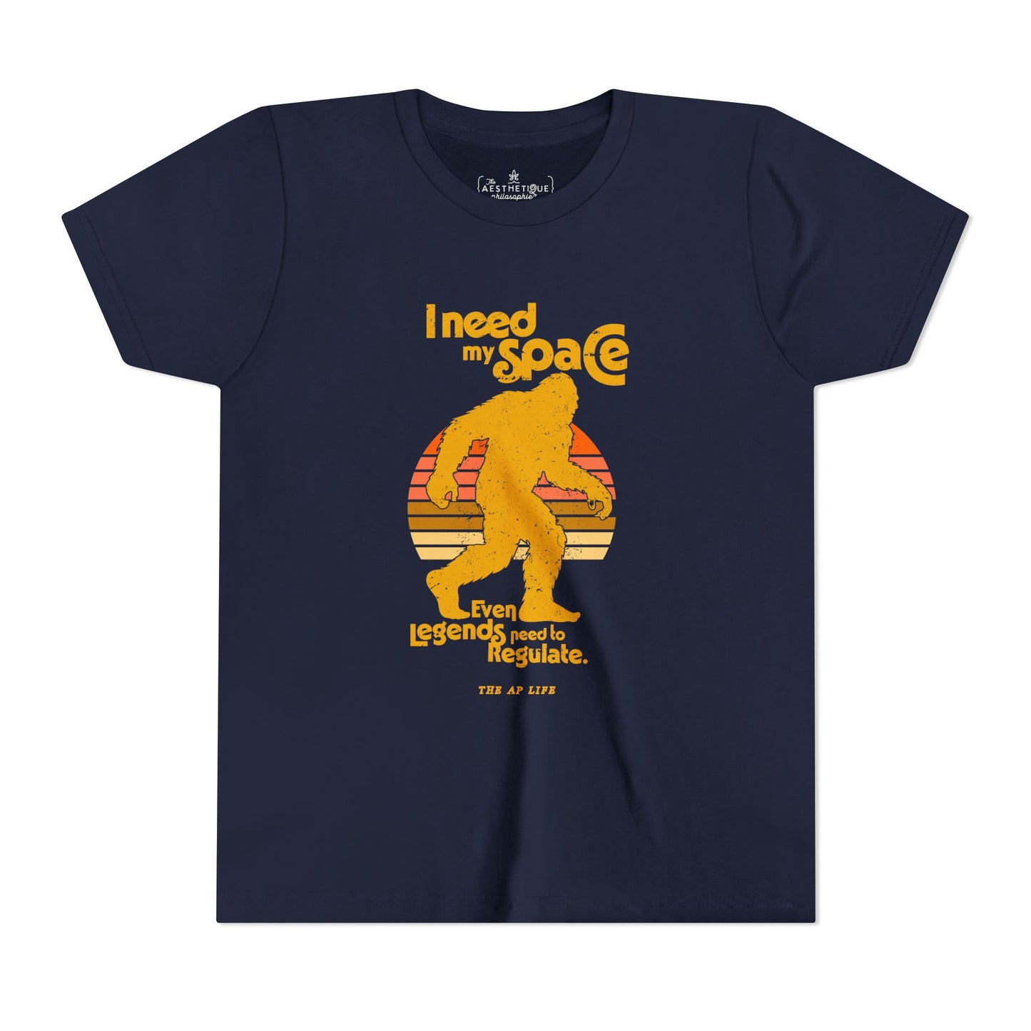 I Need My Space (Legends Need to Regulate Too) Bigfoot - Youth Unisex Jersey Tee