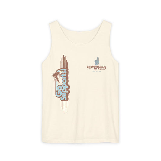 Go Supports! Accommodations for the Win - Support Needs Advocate Adult Unisex Tank Top