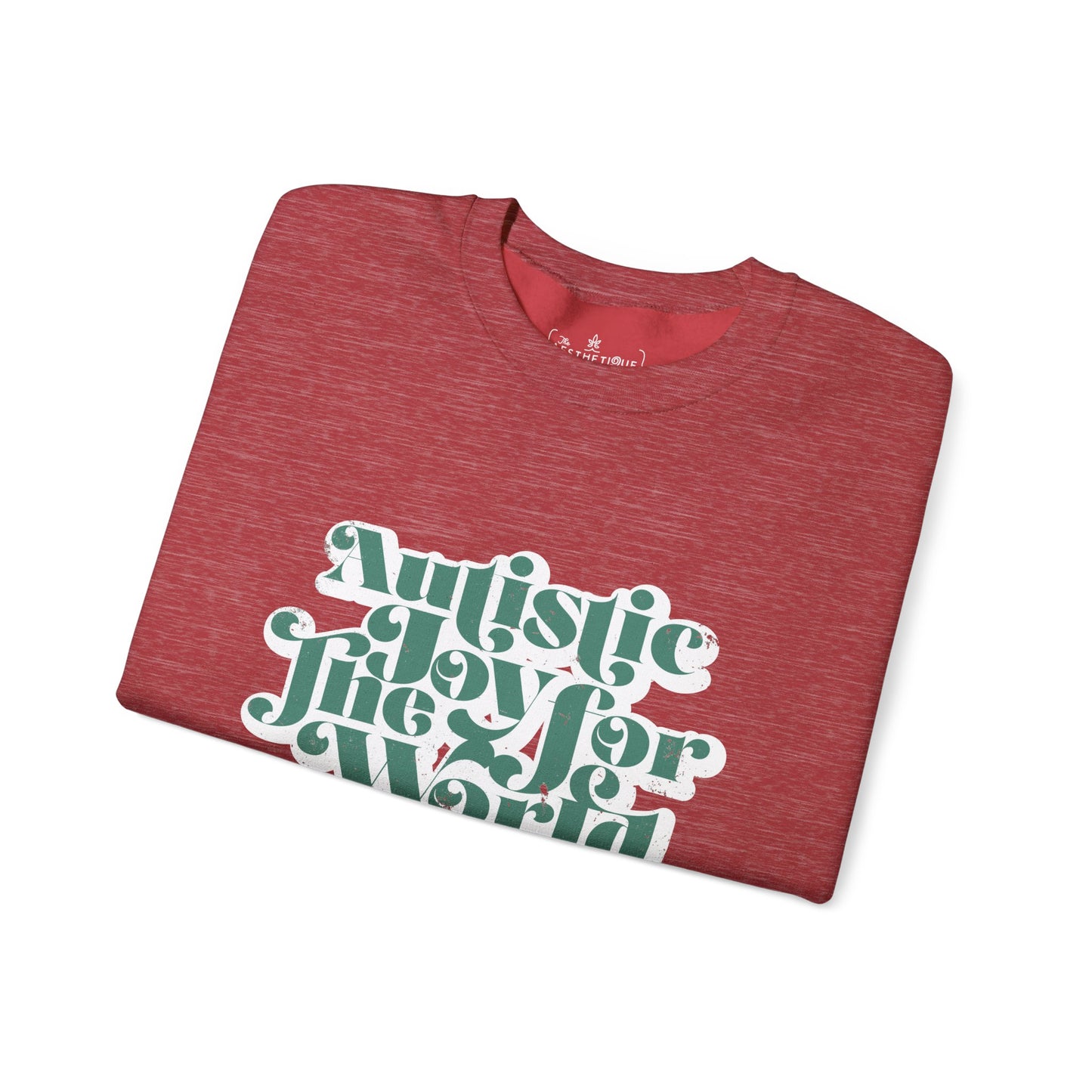 Autistic Joy for the World - Seasonal Style - Unisex Heavy Blend™ Crewneck Sweatshirt