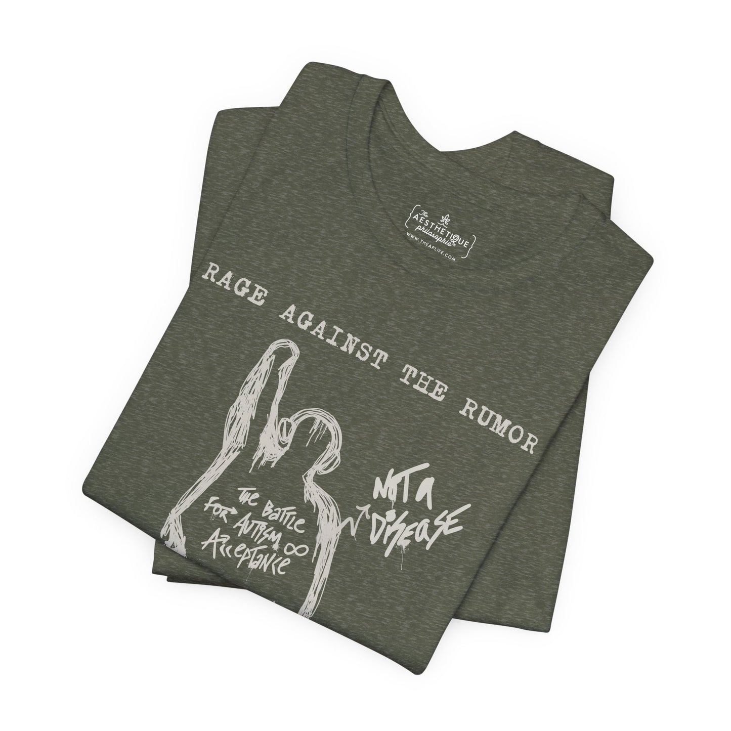 Rage Against the Rumor - The Battle for Autism Acceptance - Adult Unisex Tee