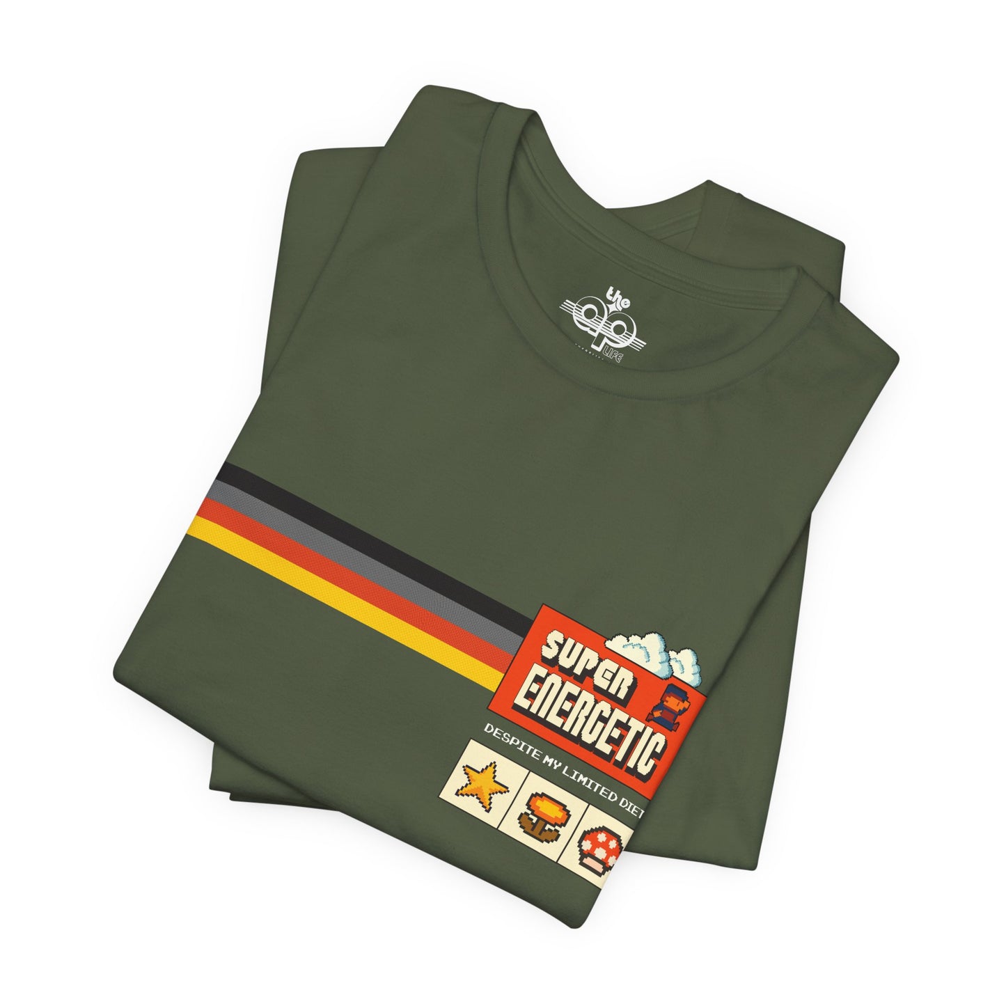 Super Energetic Despite My Limited Diet - Adult Unisex Jersey Short Sleeve Tee