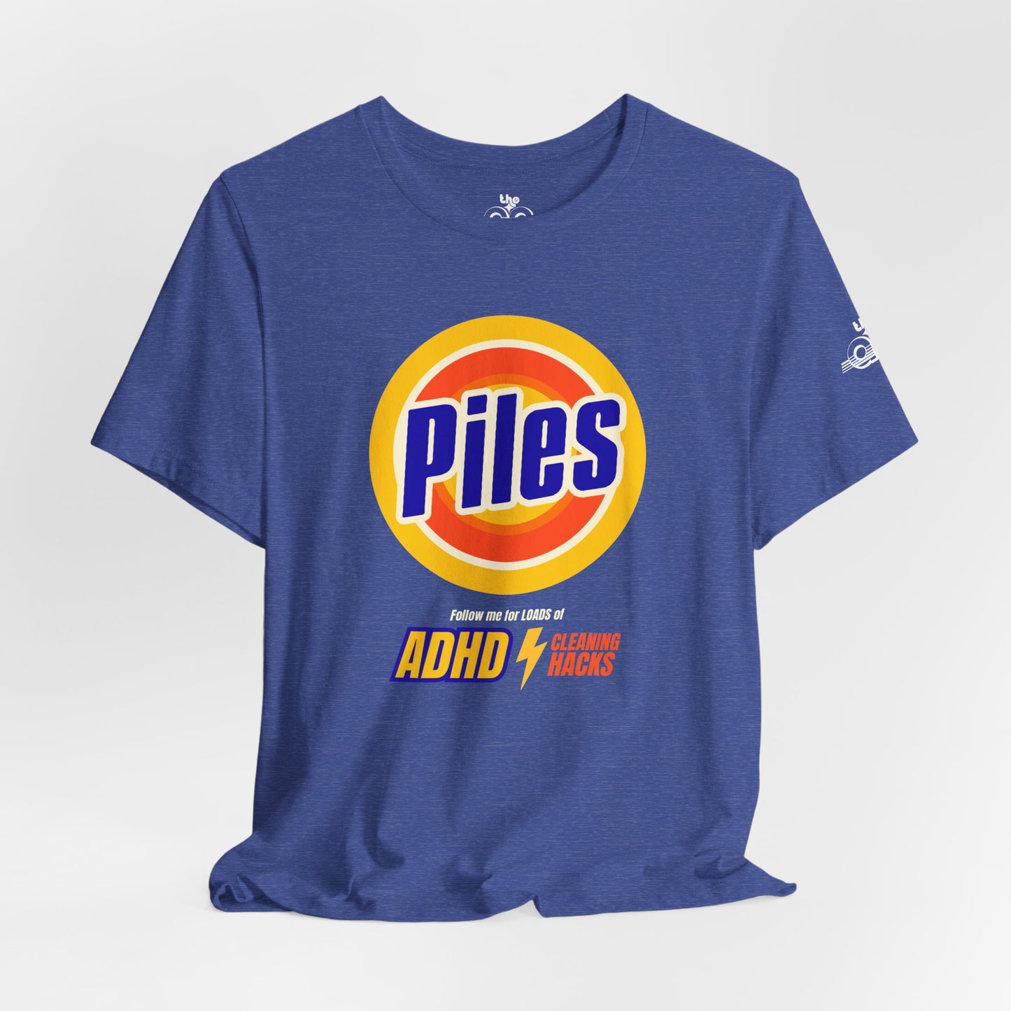 Piles - Loads of ADHD Cleaning Hacks - Adult Unisex Jersey Short Sleeve Tee